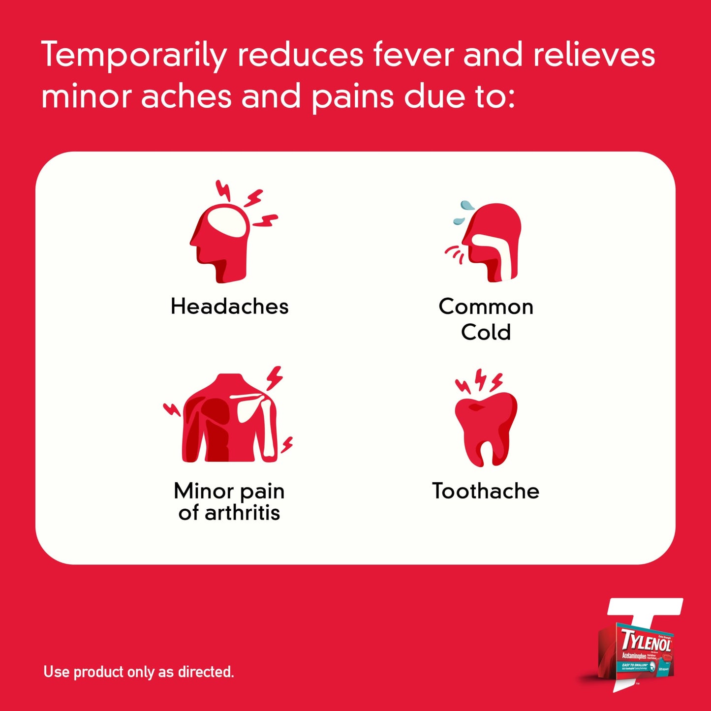 Tylenol Extra Strength Acetaminophen Pain Reliever 24 ct