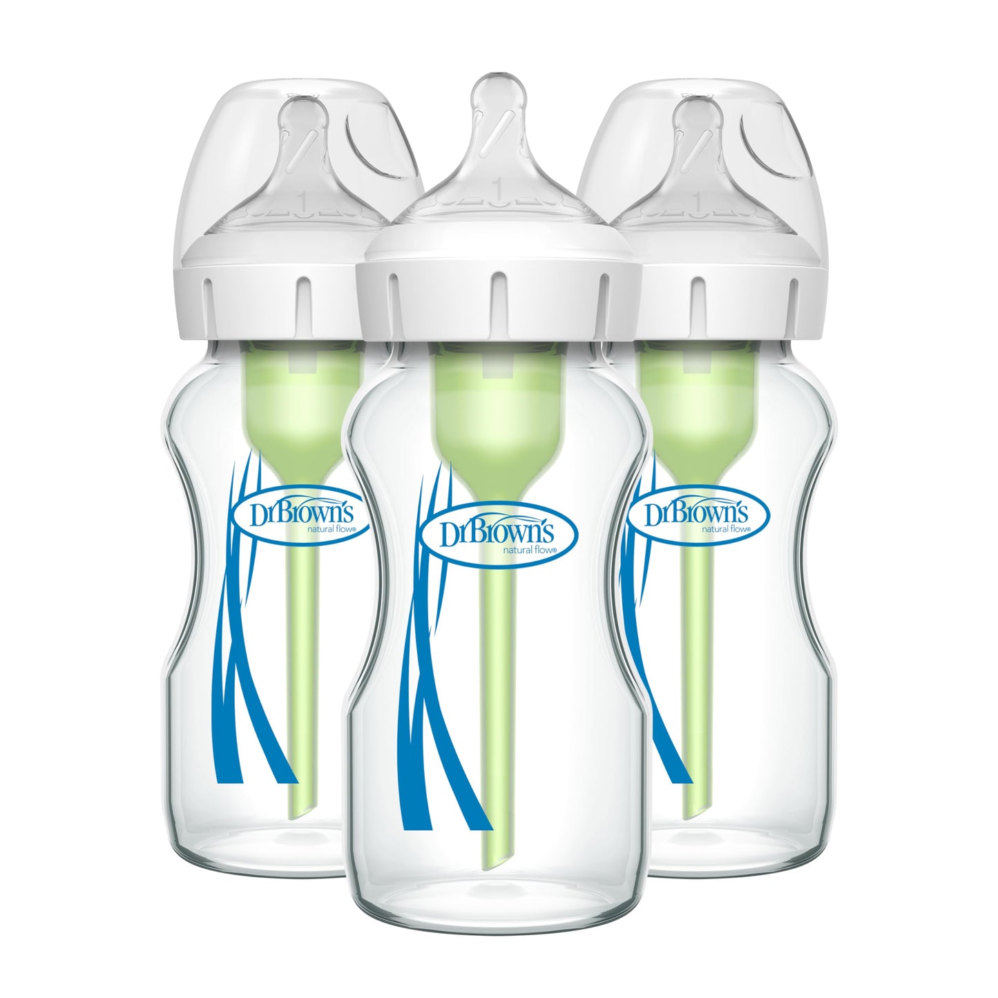 Dr. Brown's Anti-Colic Wide-Neck Glass Bottles 3 Pack