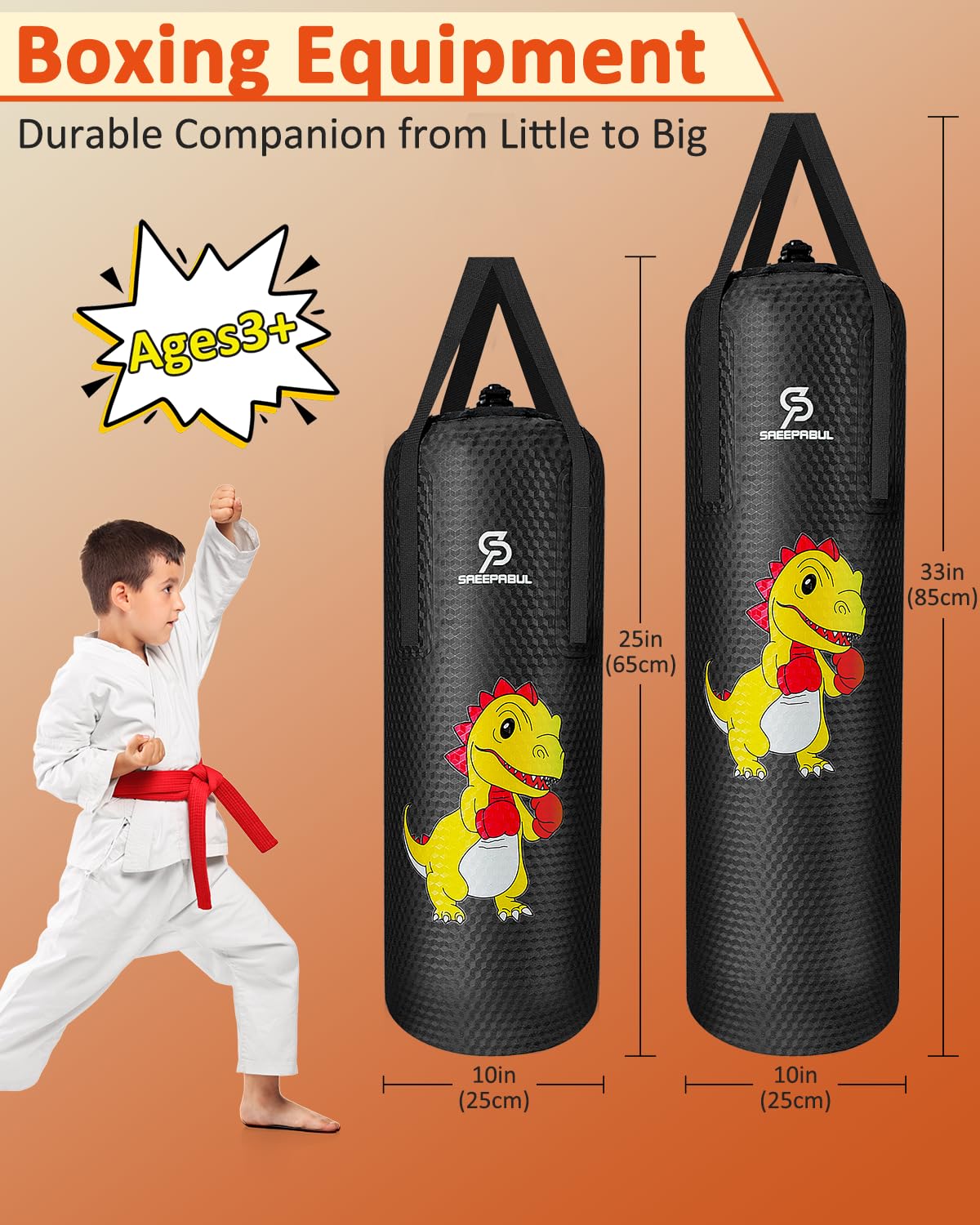 Kids Punching Bag for Boxing - Air/Water Fillable