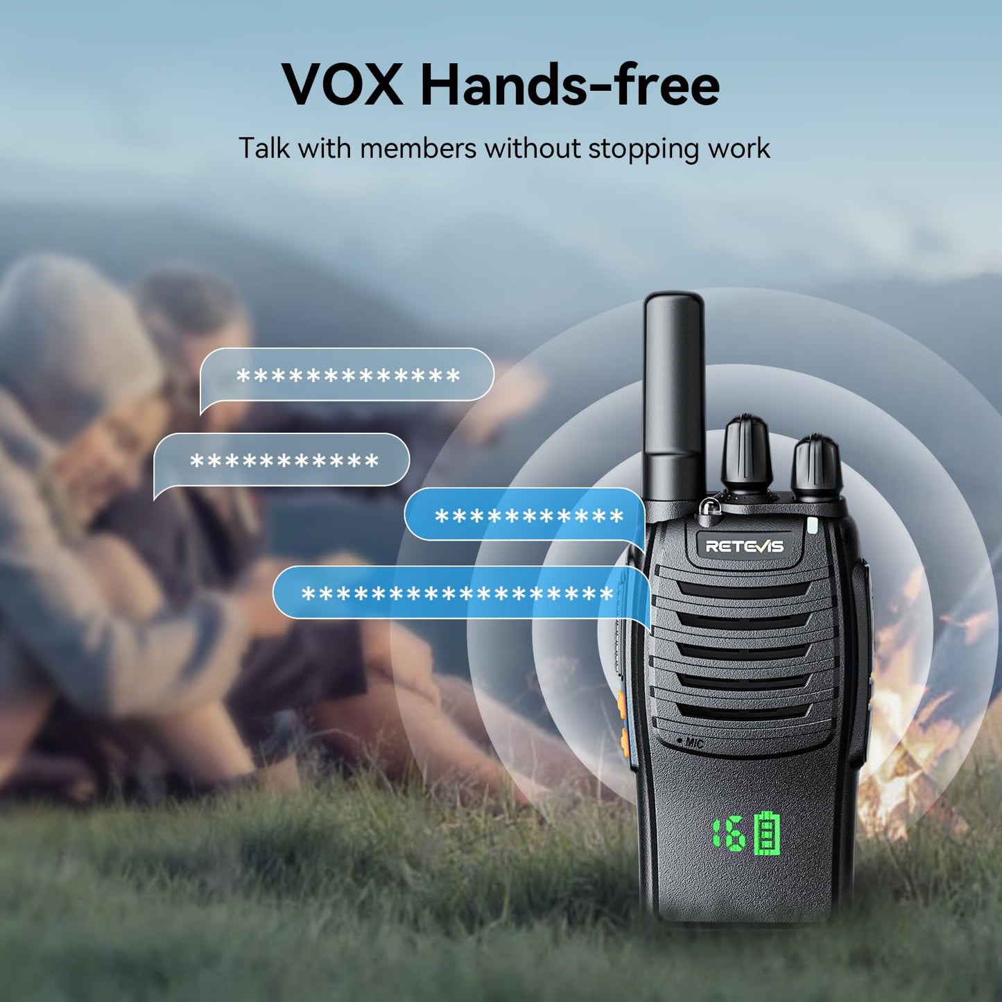 3 Pack Retevis H-777H Rechargeable Walkie Talkies