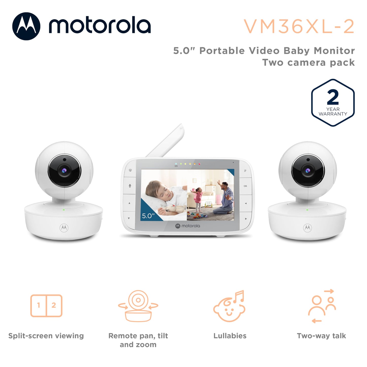 Motorola Nursery Video Baby Monitor with 2 Cameras