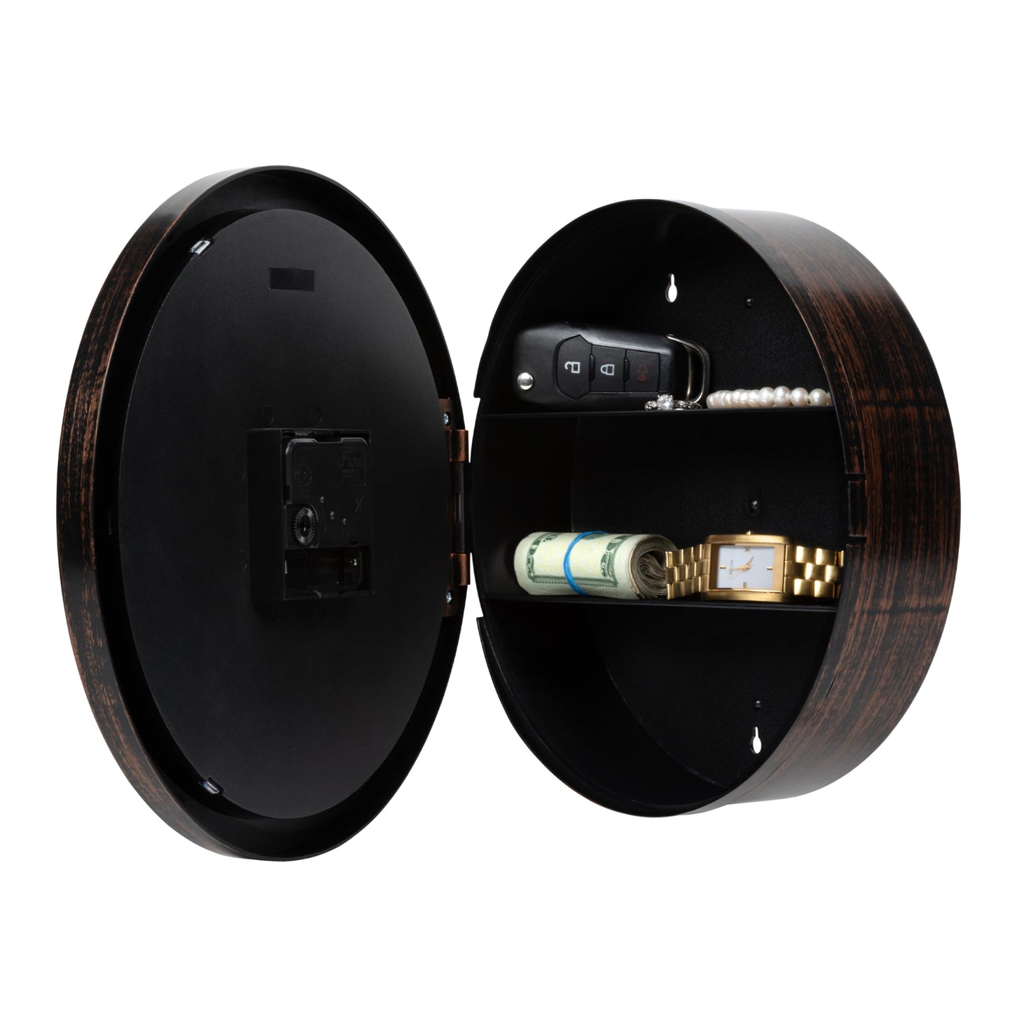 La Crosse Clock 404-3825HC 9.80-Inch Quartz Analog Wall Clock with Hidden Compartment