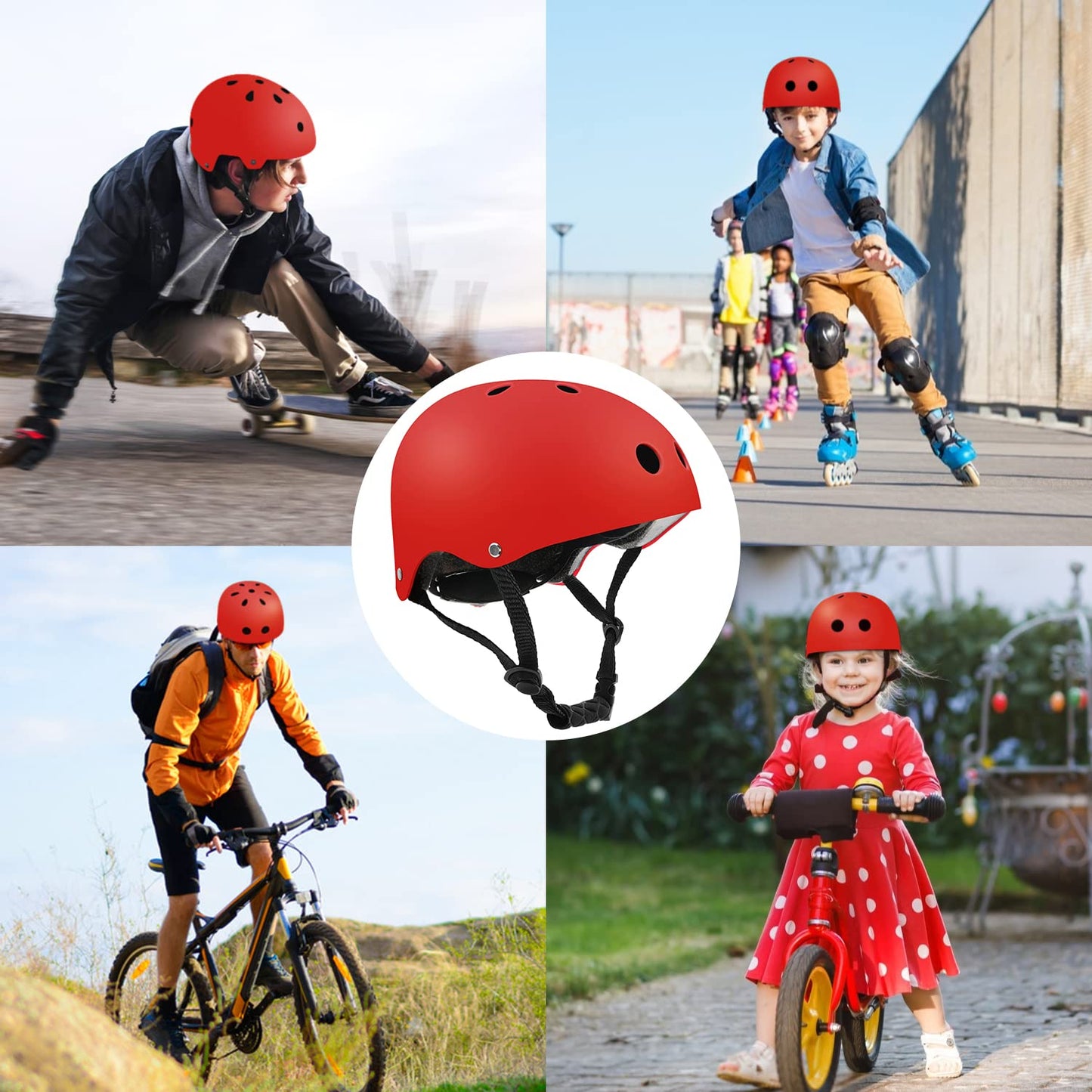 Dual Certified Skateboard and Bike Helmet for All