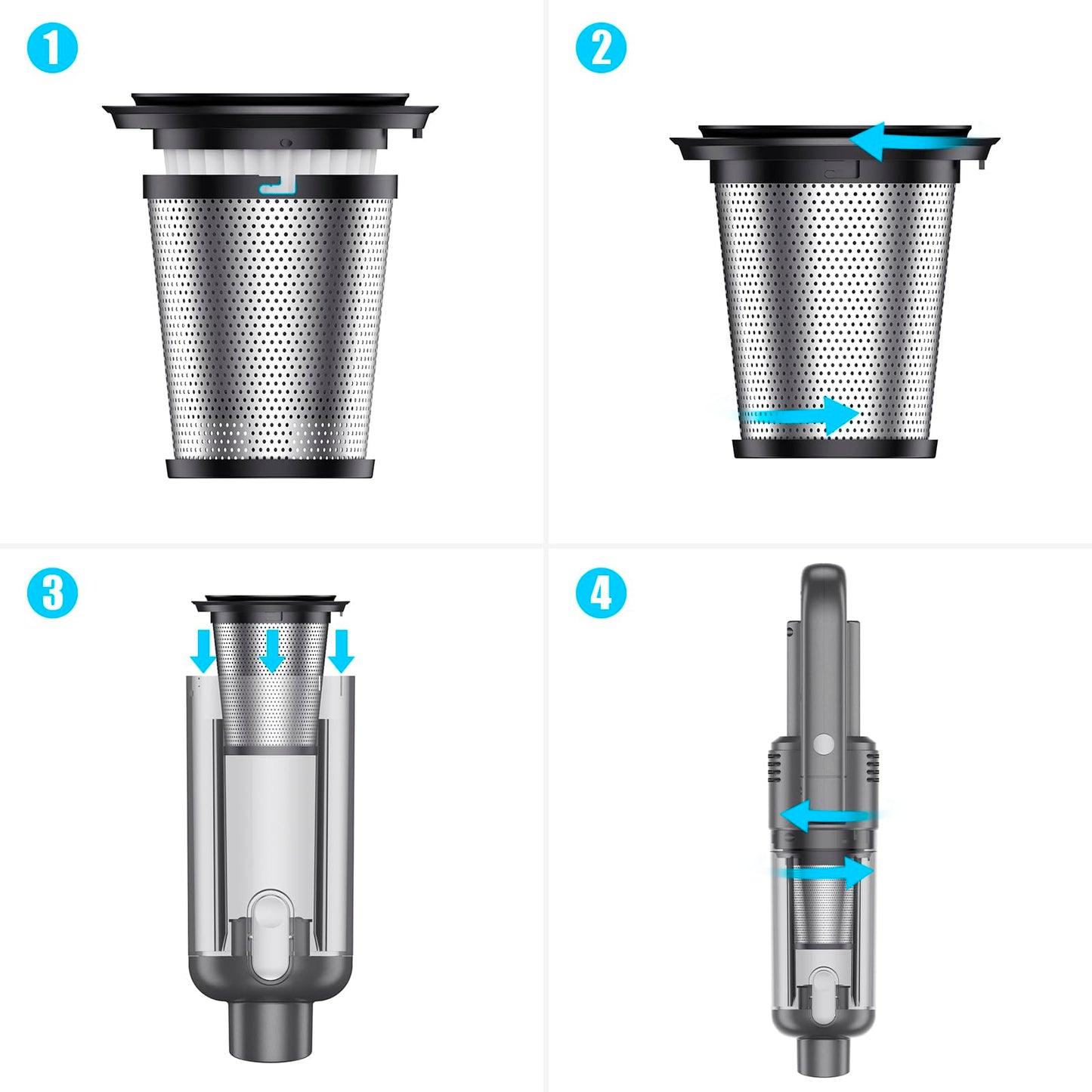 Cordless Handheld Car Vacuum Cleaner with Suction