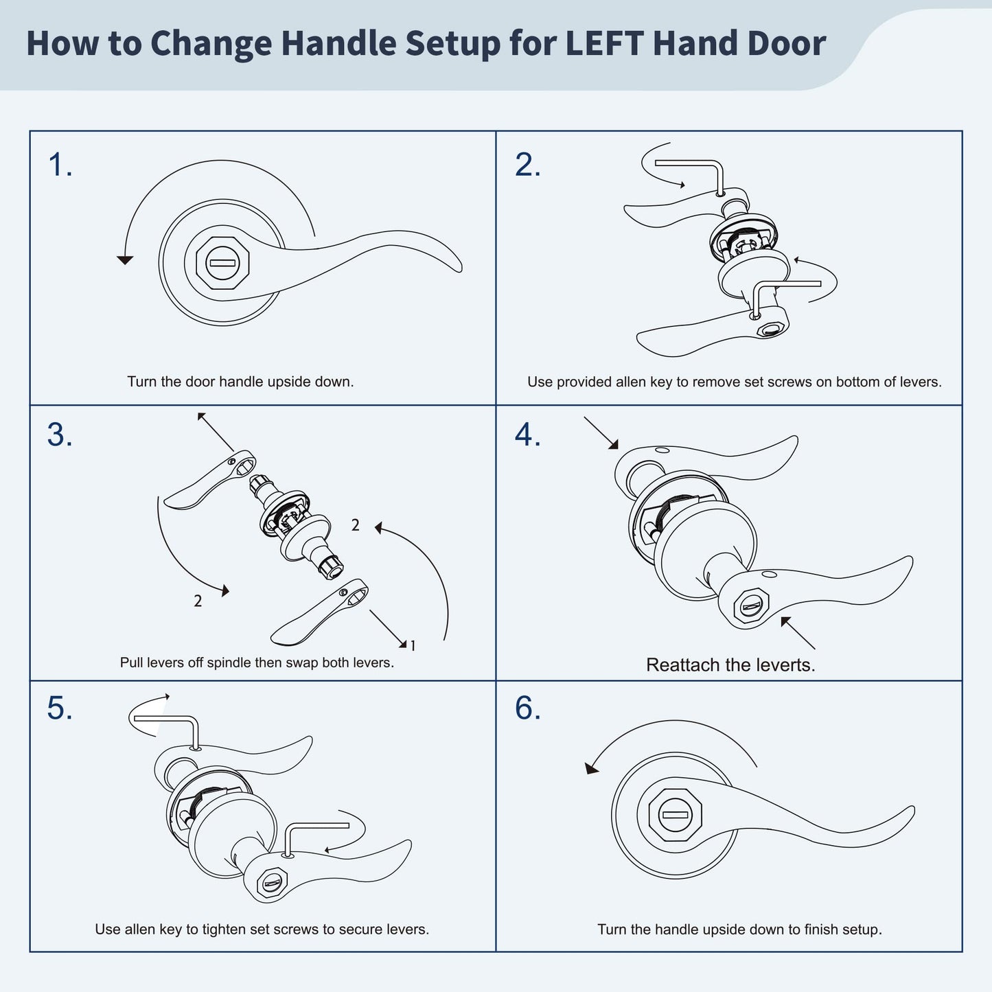 10 Pack Keyed Entry Door Handles by LOQRON