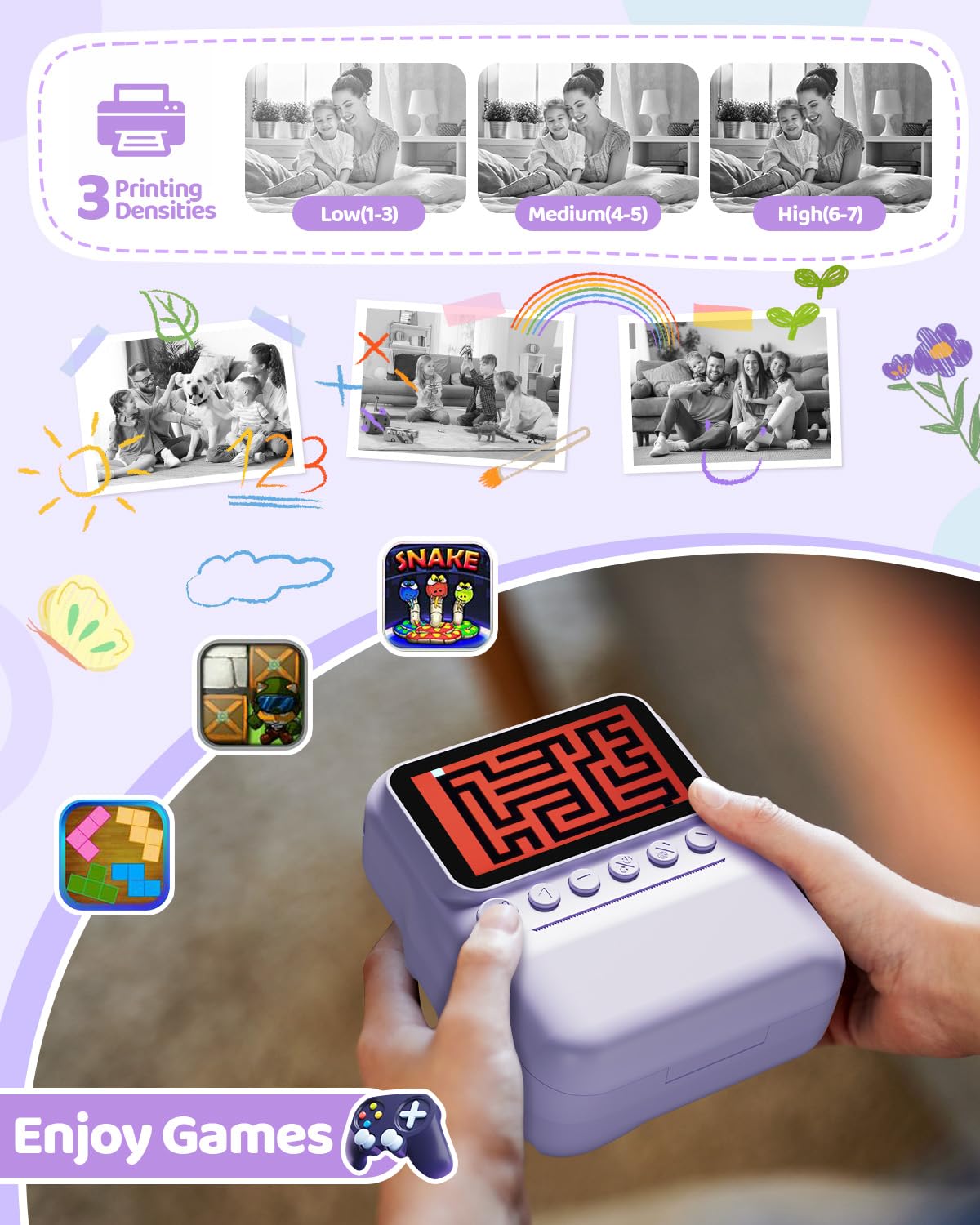 Kids Instant Print Camera by TIATUA for Ages 3-14