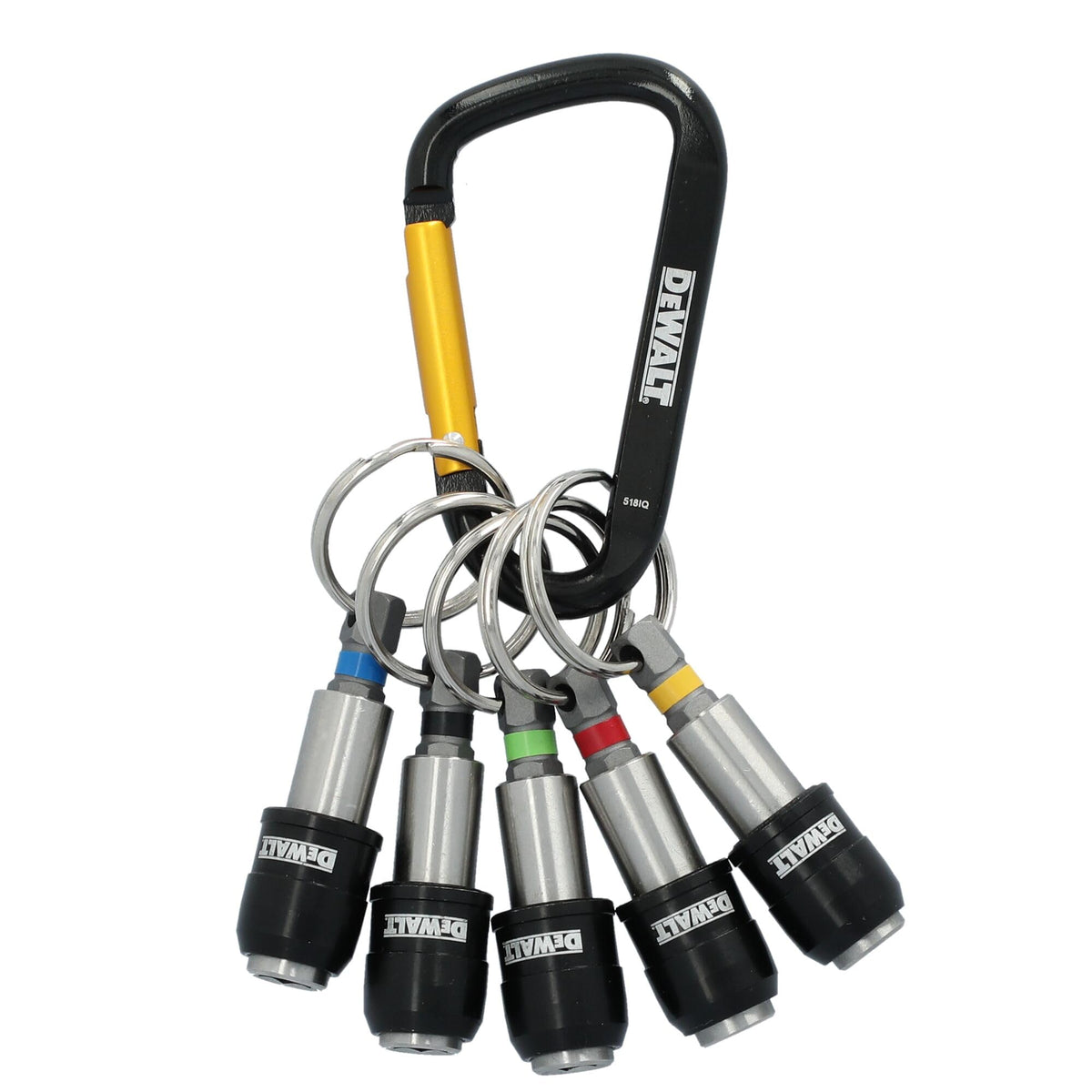 5 Pack DEWALT 1/4 Inch Hex Bit Holder Keychain