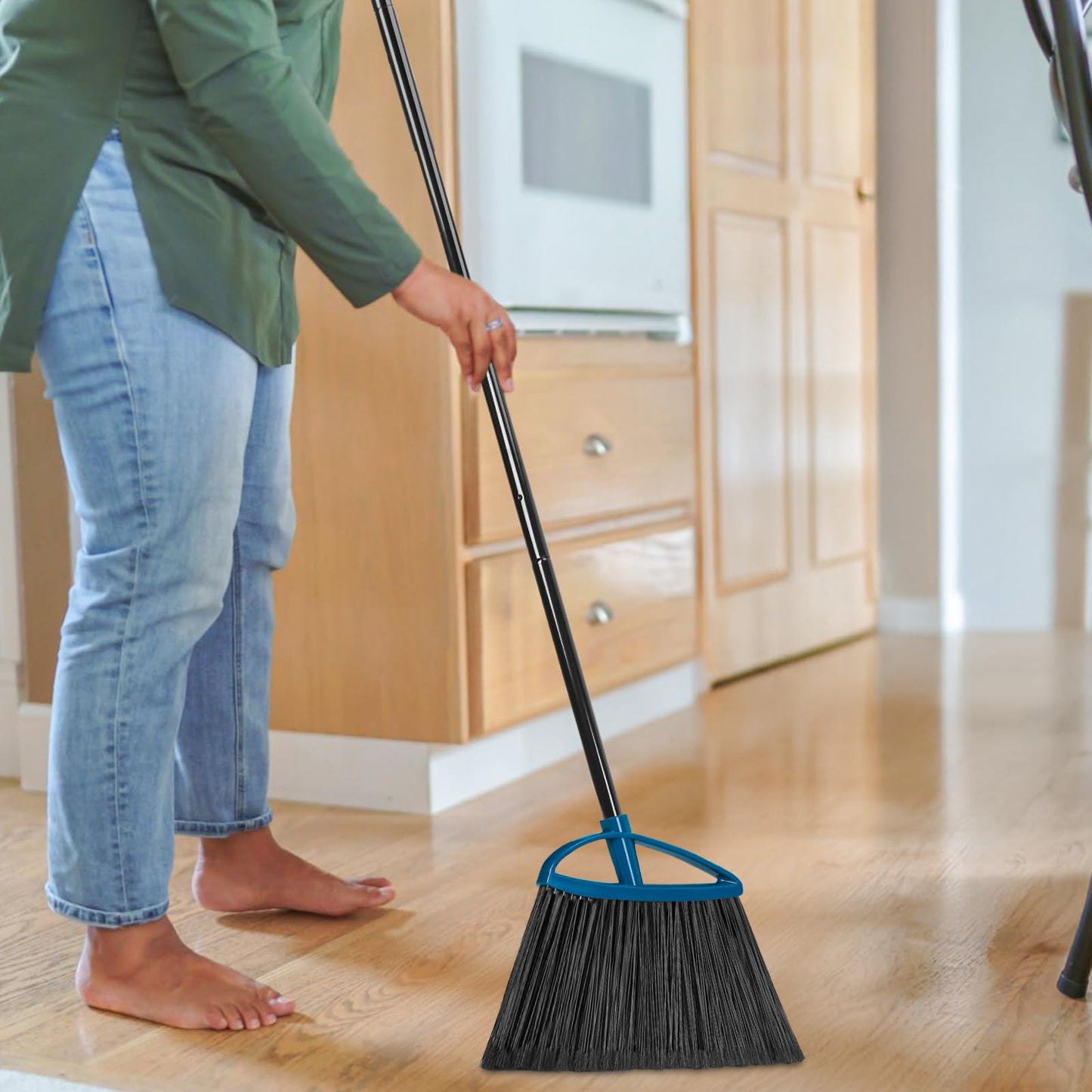 3 Pack Heavy Duty Angle Brooms for Outdoor Use