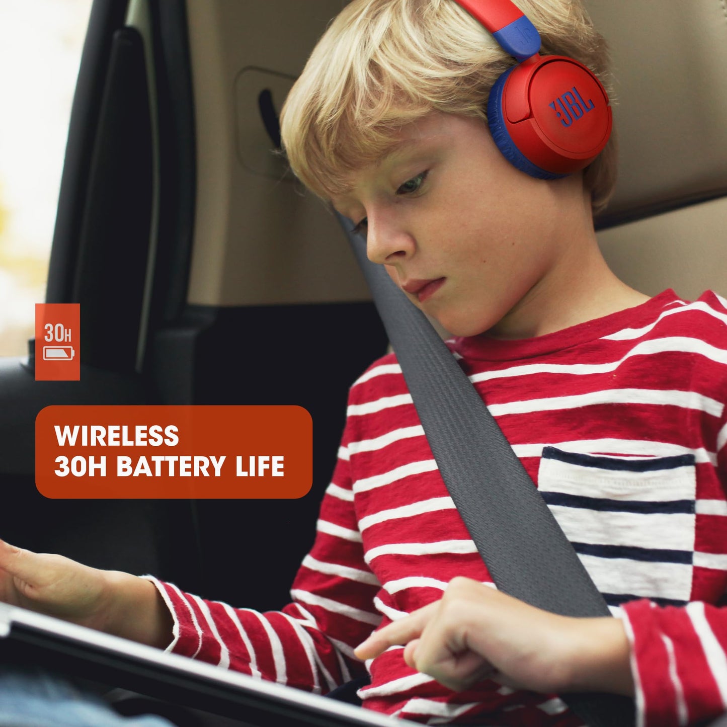 JBL JR 310 Kids On-Ear Headphones - Red/Blue
