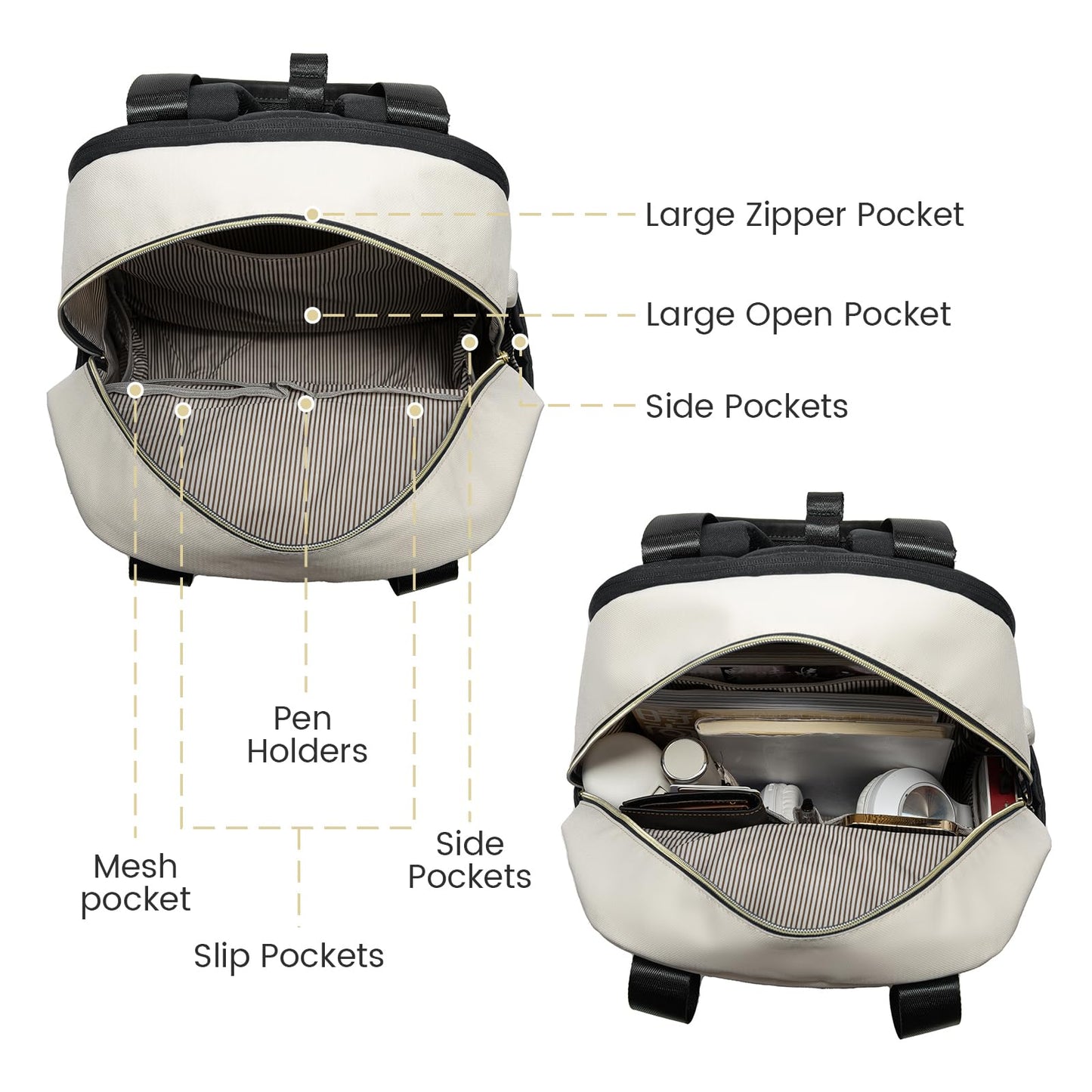 LOVEVOOK Laptop Backpack for Women, 17.3inch Laptop Bag with USB Port, Waterproof Travel Work Backpack Purse, Anti-Theft Backpacks Casual Computer Daypack Nurse Teacher Bag