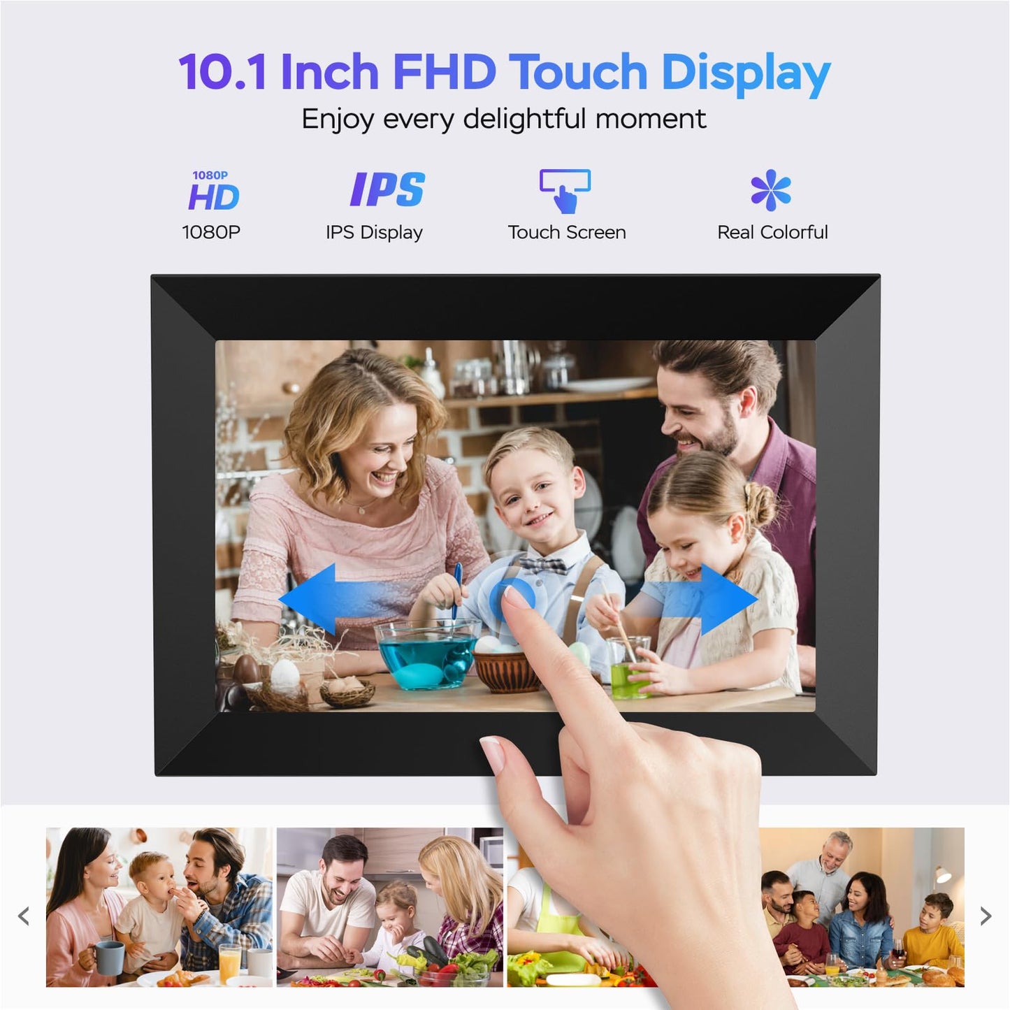 Digital Photo Frame 10.1" WiFi Touch Screen