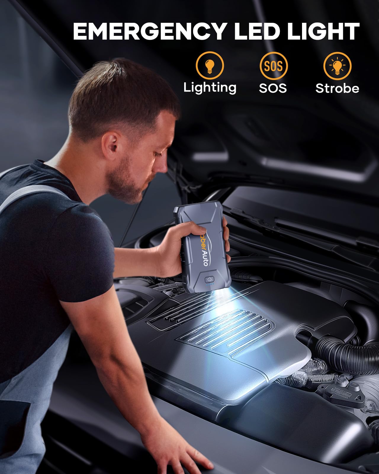 YaberAuto 3000A Portable Car Jump Starter Pack