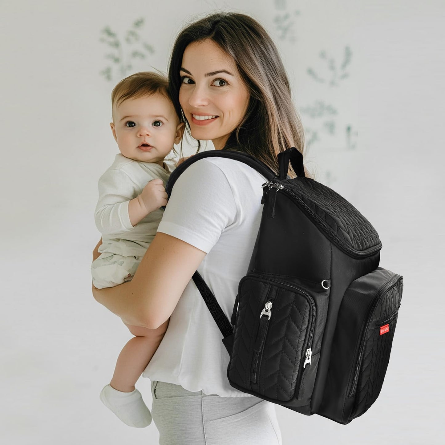 Bebamour Diaper Backpack with Changing Pad & Insulated Bag