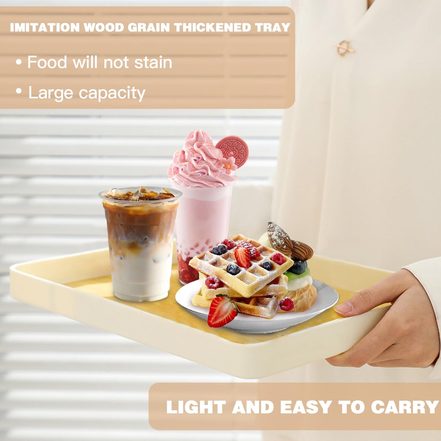 Imitation Wood Grain Breakfast Tray