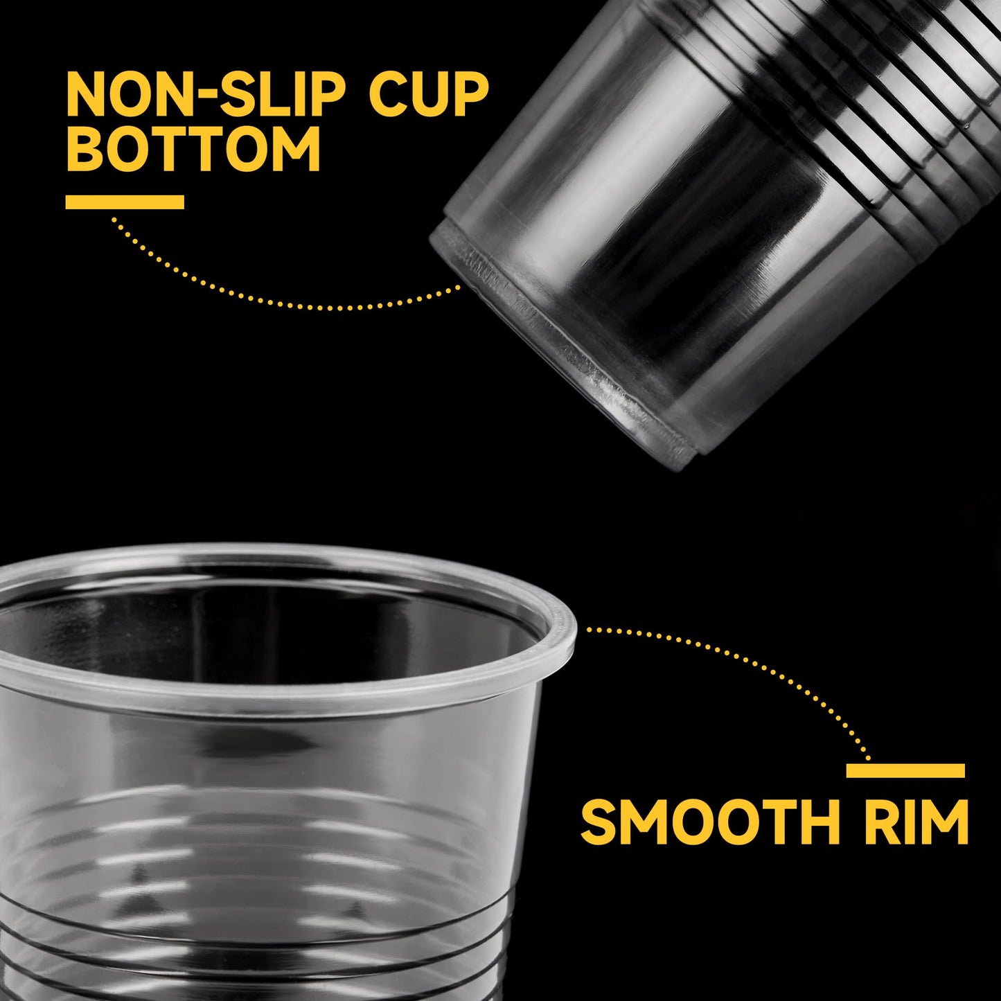 500 Pack Clear Disposable Plastic Party Cups