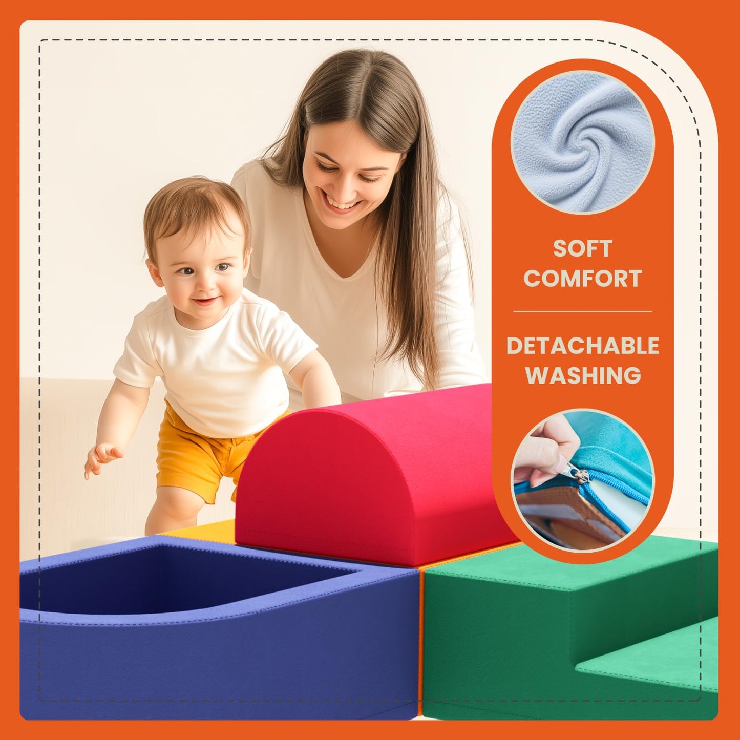 5-Piece Foam Climbing Blocks for Toddlers