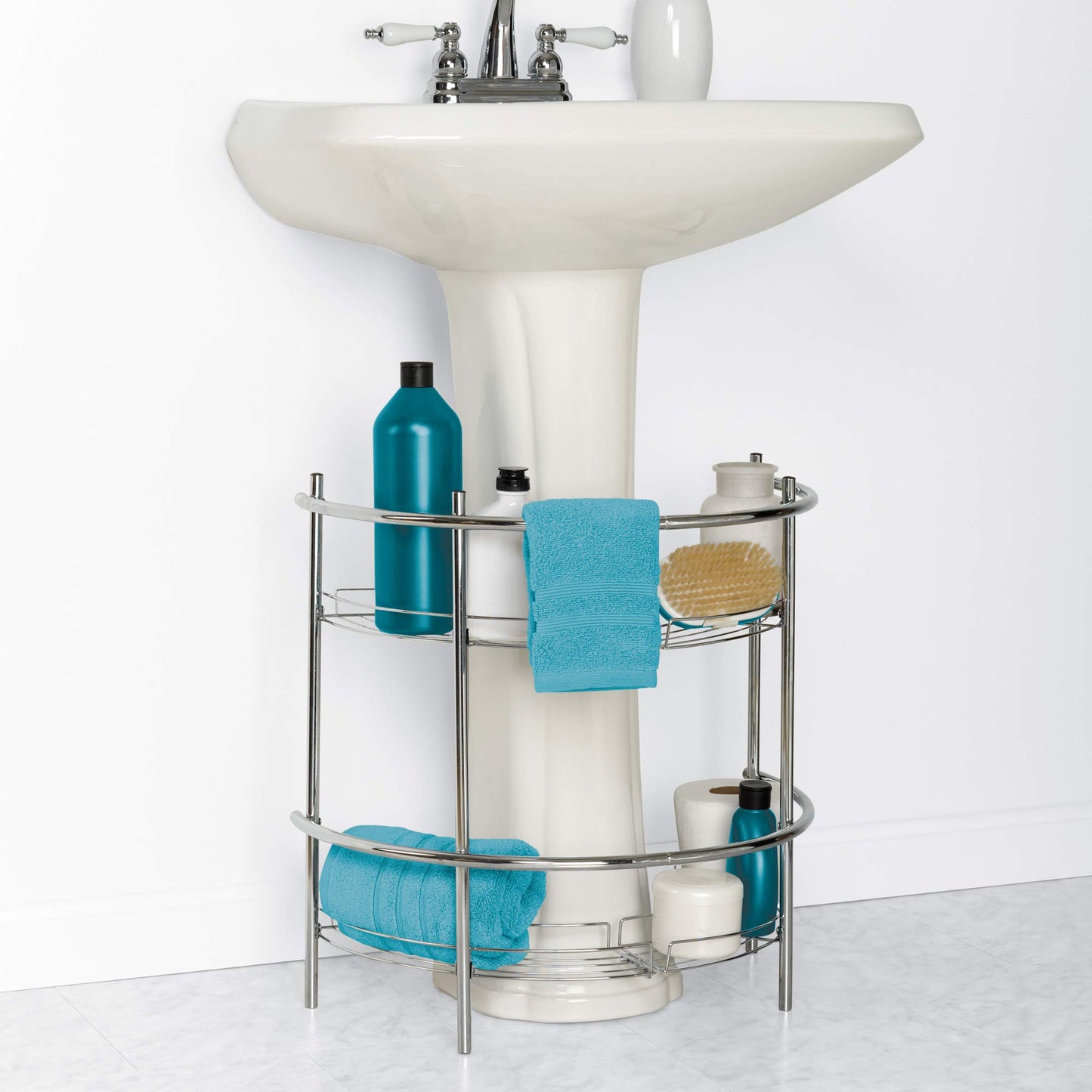 Zenna Home 2928SS 2 tier Sink Shelf, Chrome
