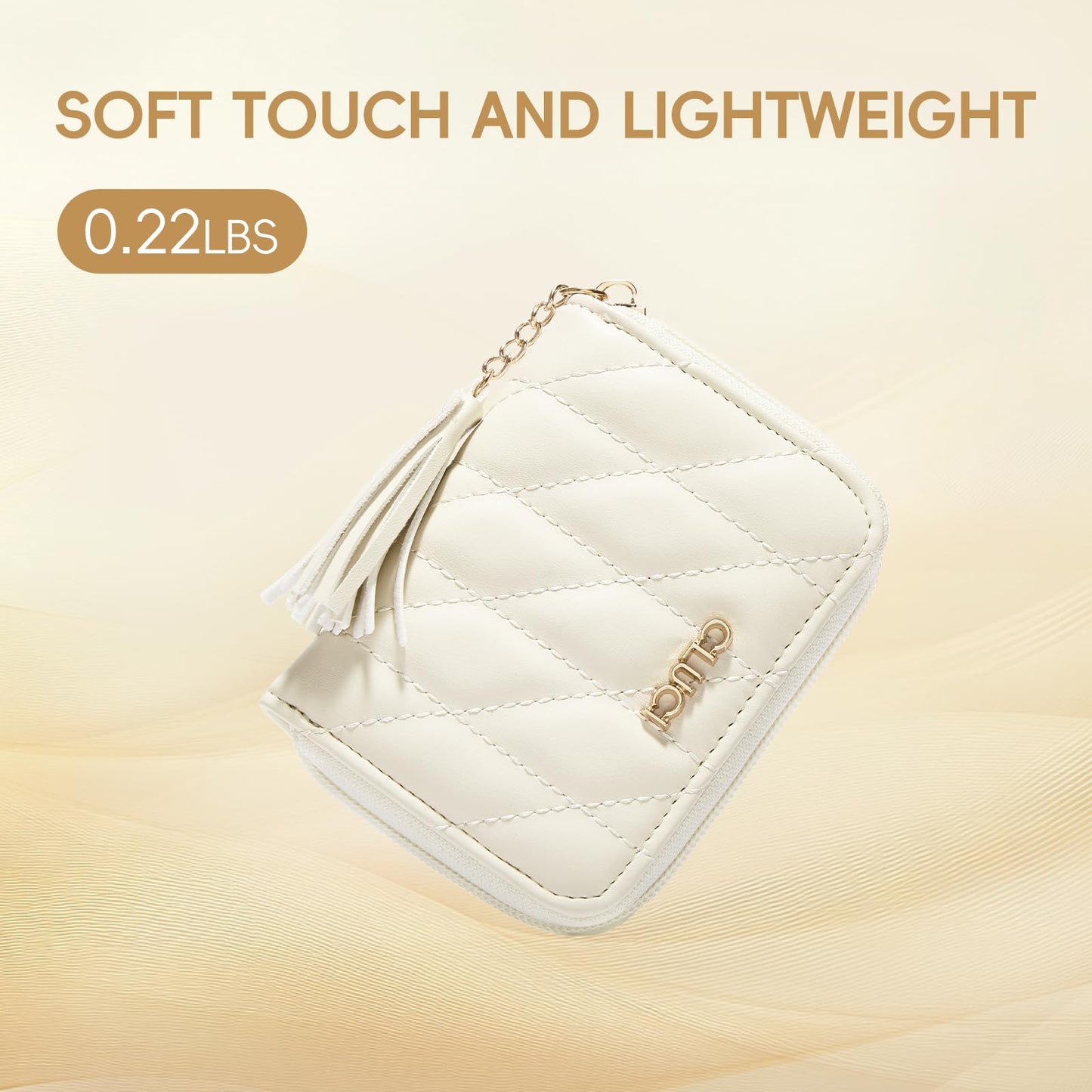 CLUCI RFID Blocking Leather Wallet with Wristlet