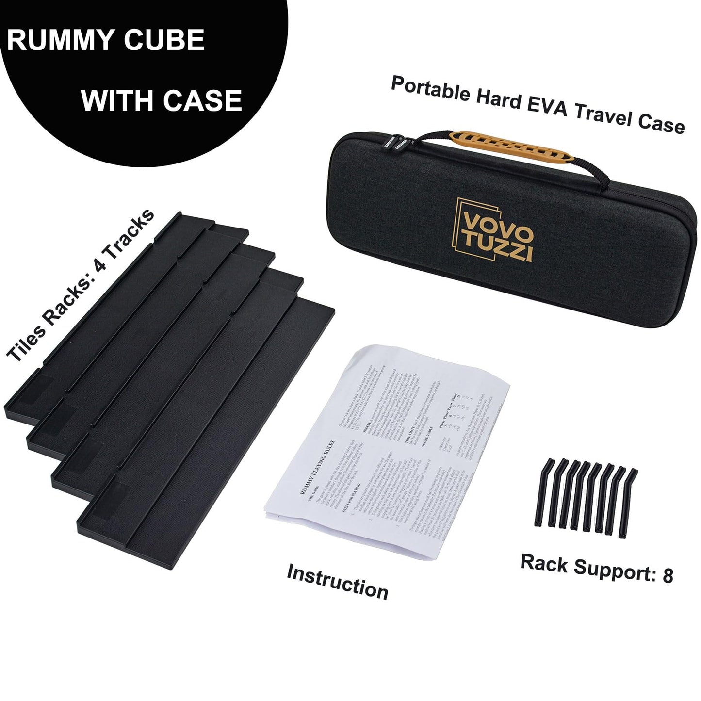 Rummy Cube Game Set with 106 Tiles