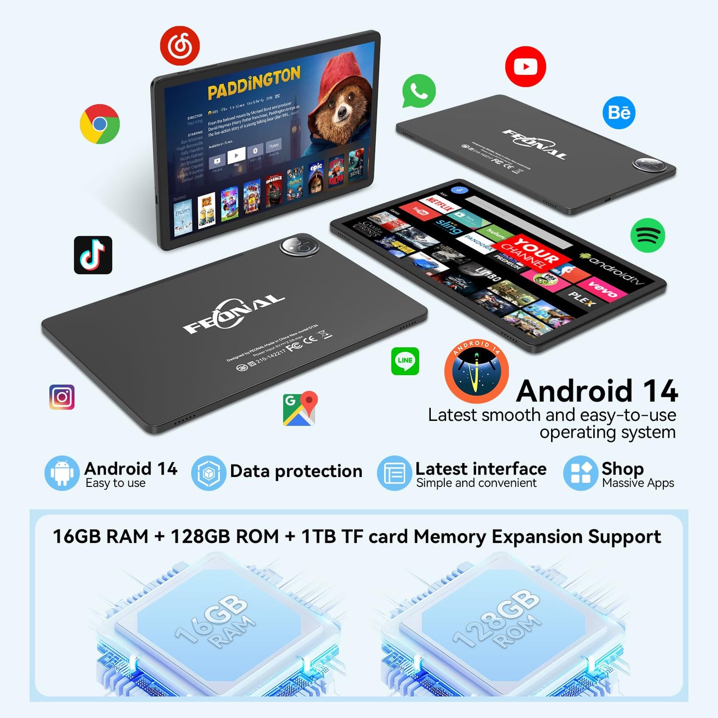 11-inch Android Tablet 128GB ROM 16GB RAM