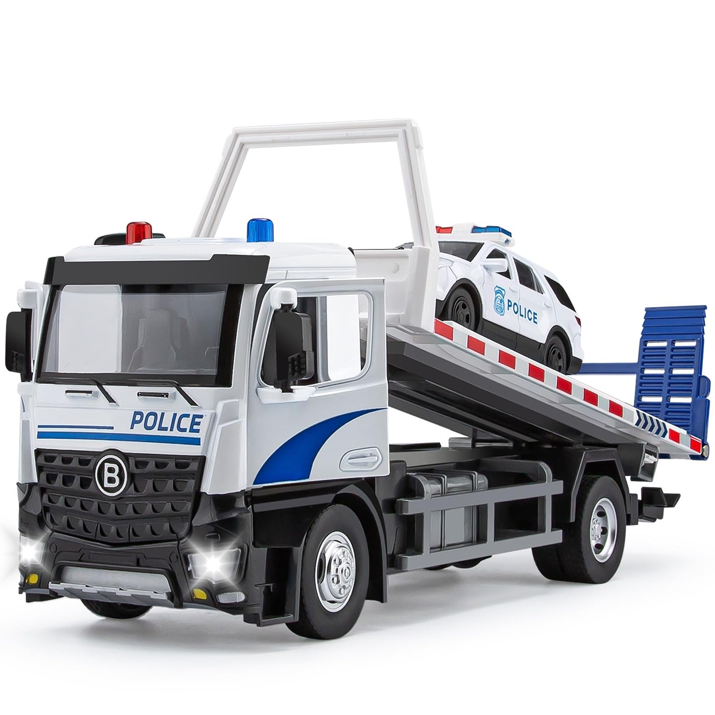 Police Tow Truck Toy with Lights and Sounds