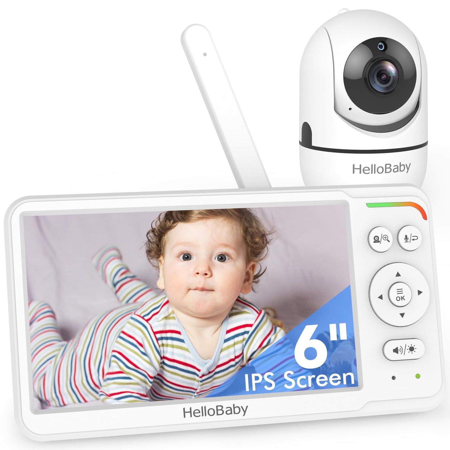 HelloBaby 6" Video Baby Monitor with Night Vision