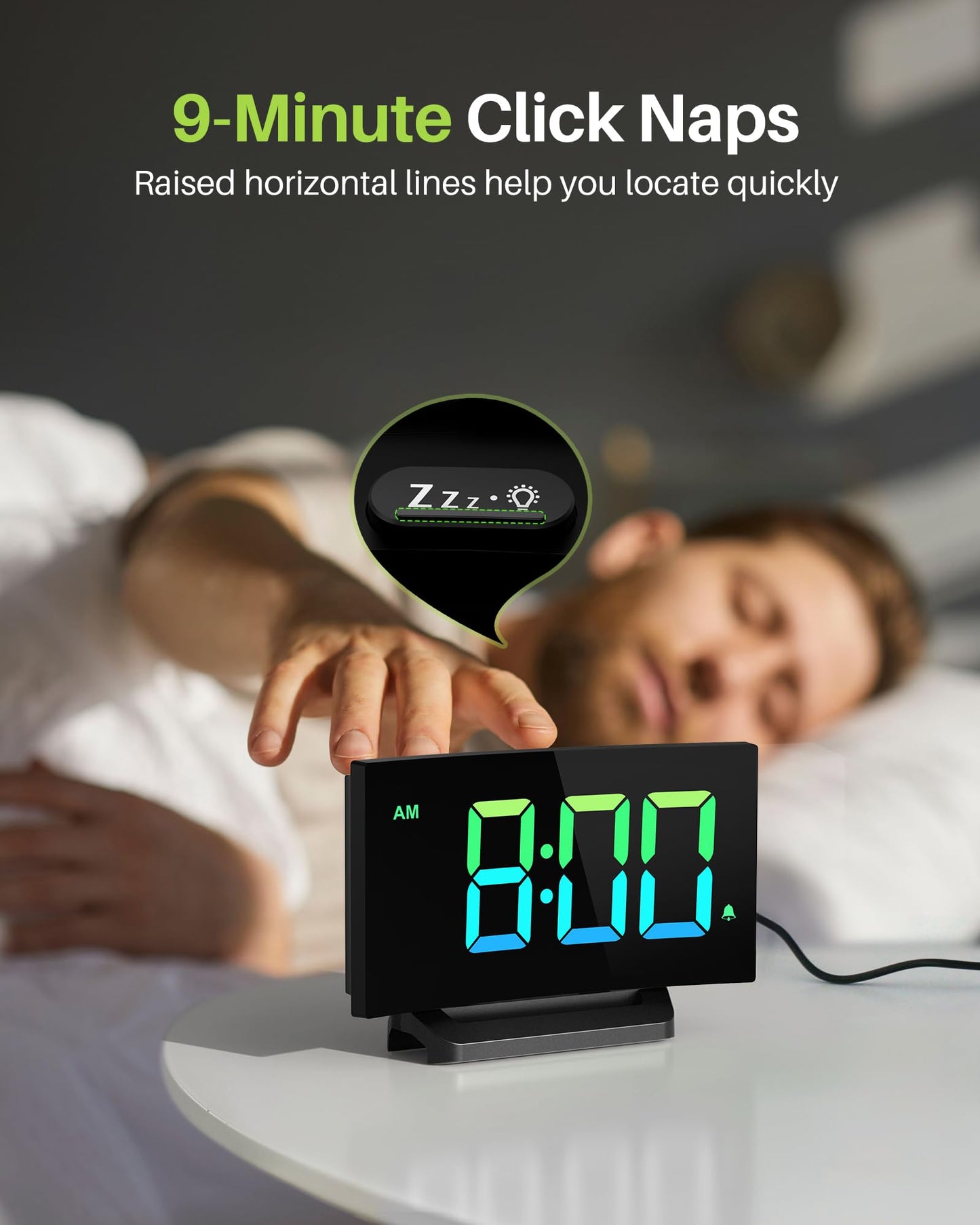 Digital Alarm Clock with RGB Display and Snooze
