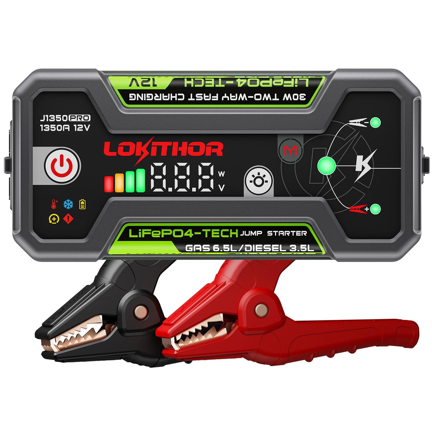 1350 Amp LOKITHOR Jump Starter with Fast Charging