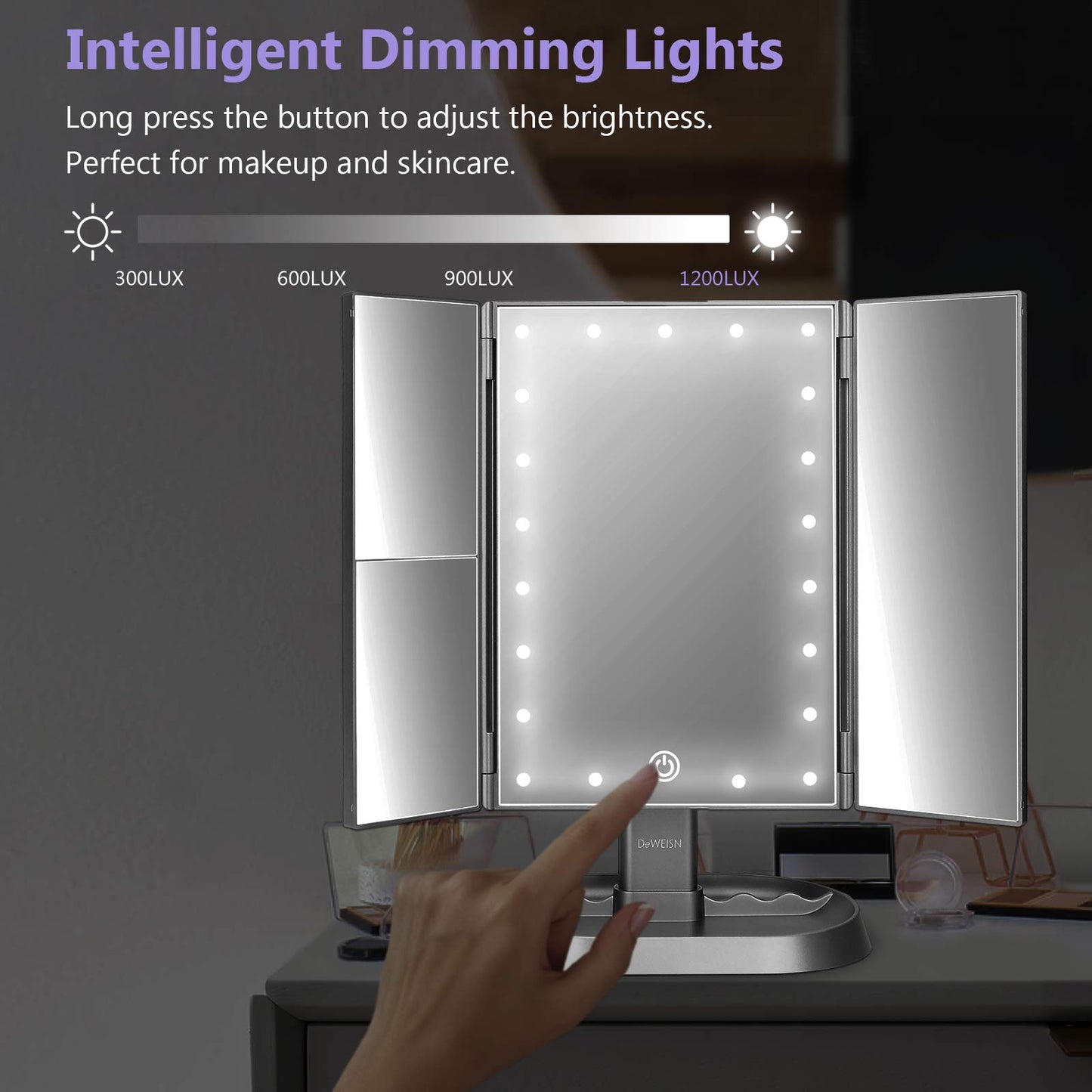 Lighted Makeup Vanity Mirror with 21 LED Lights