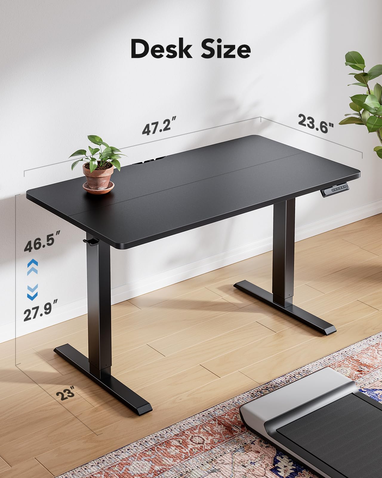 48" Adjustable Electric Standing Desk by HUANUO