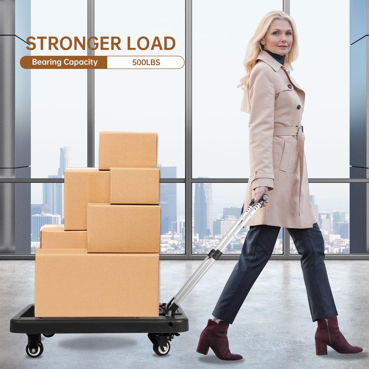 Heavy Duty Folding Hand Truck with Wheels
