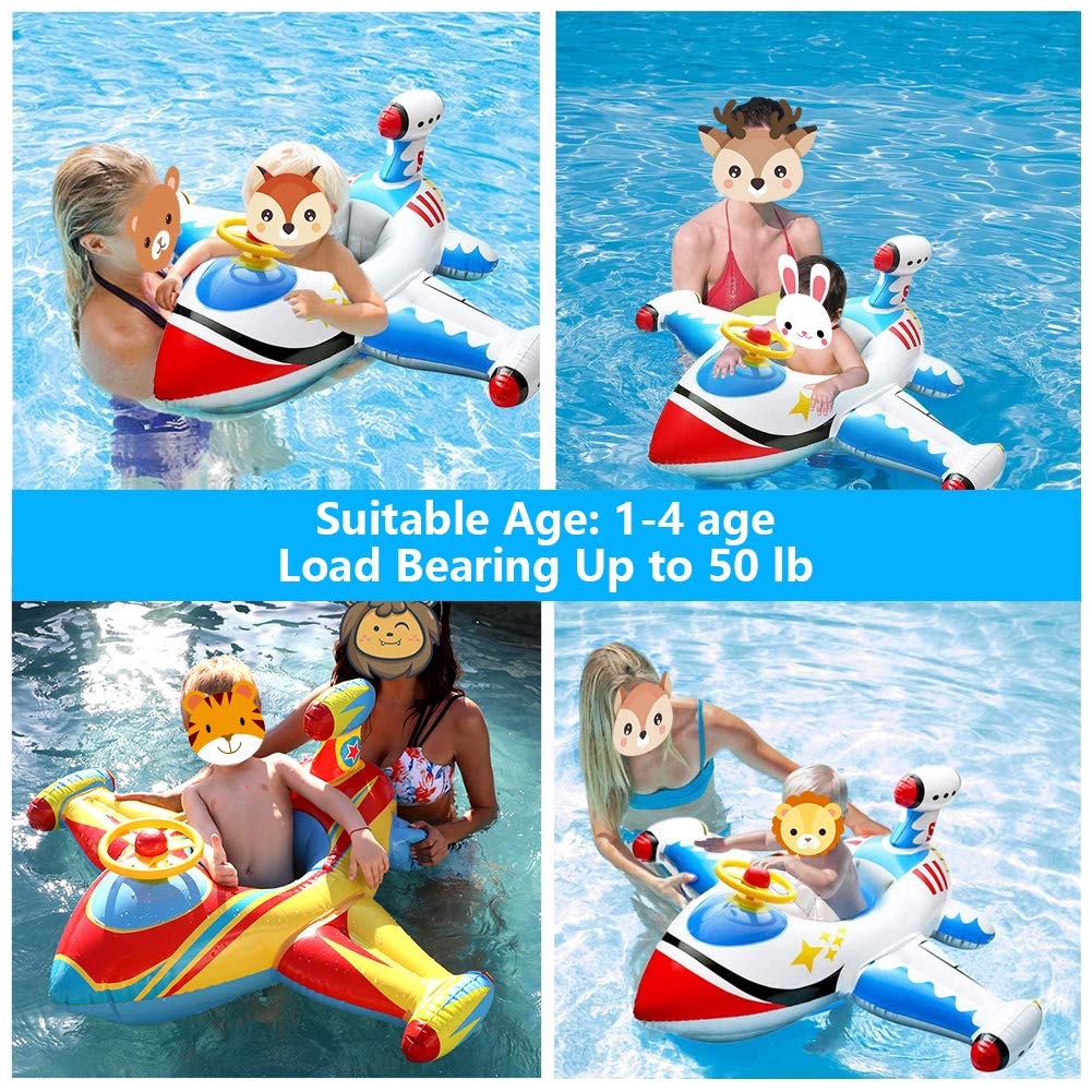 Inflatable Baby Pool Float with Steering Wheel