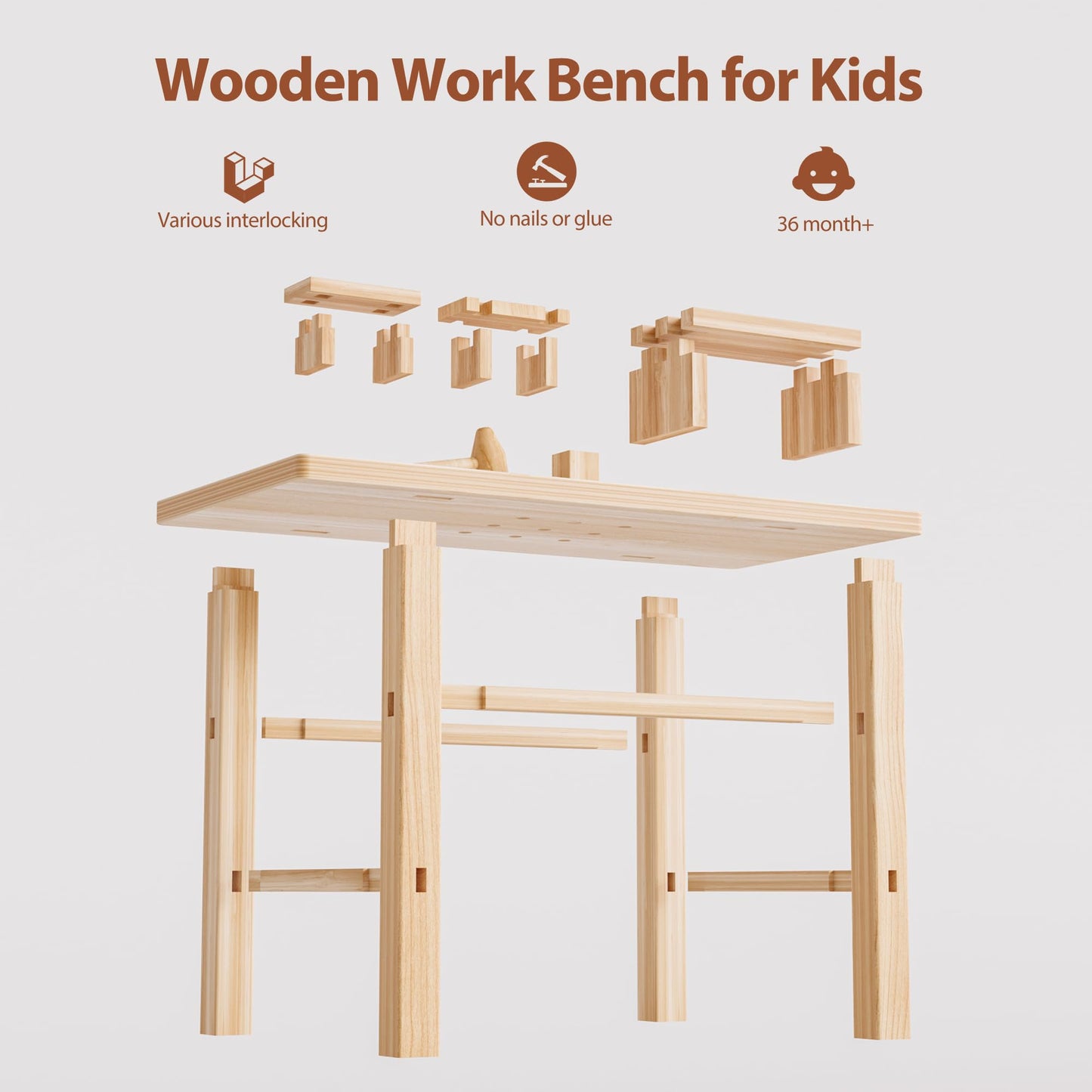 5-in-1 Kids Tool Workbench with 83 Pcs Blocks