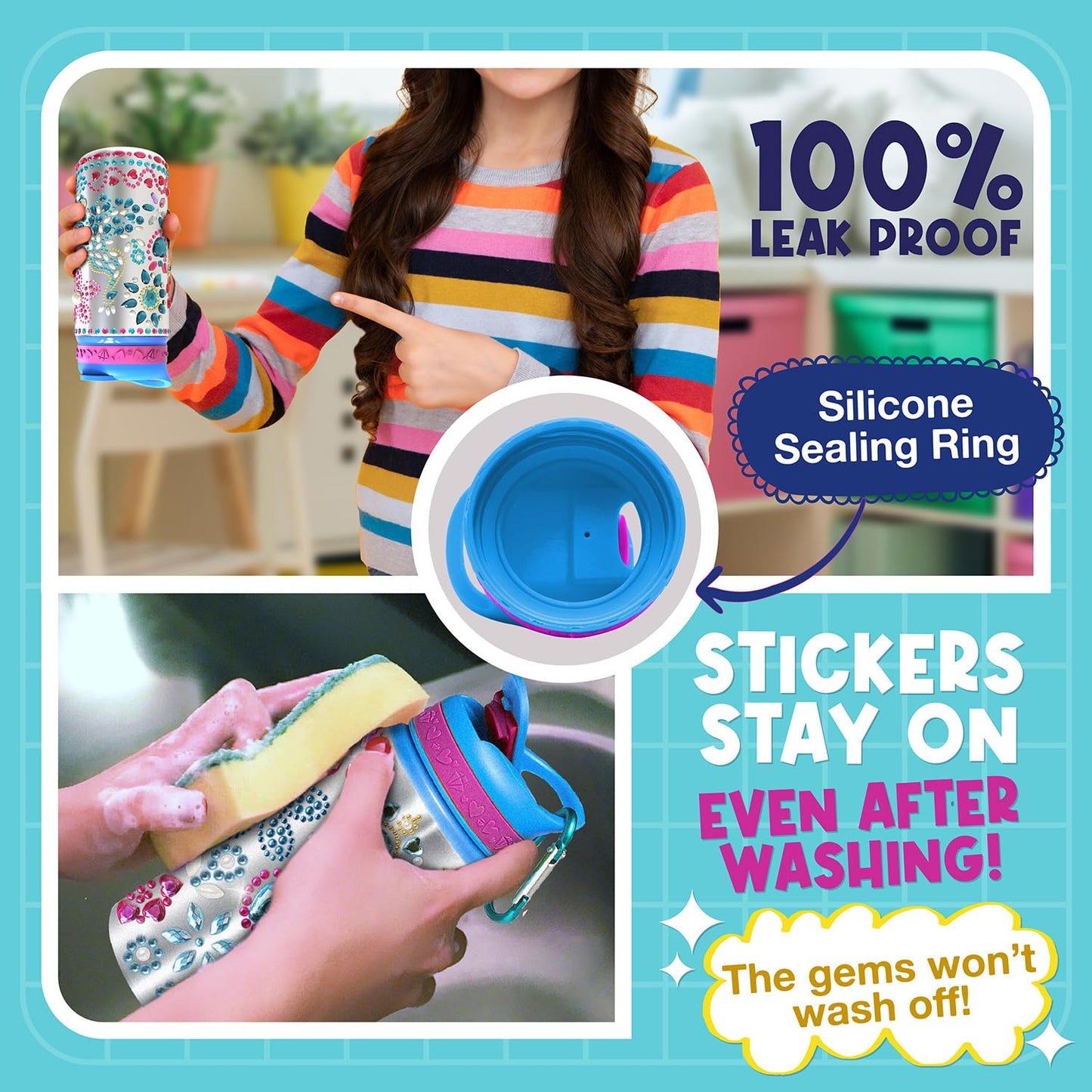 DIY Water Bottle Craft Set for Girls
