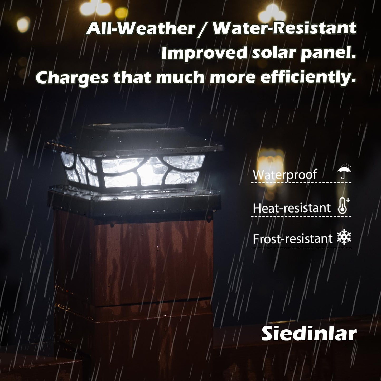 6 Pack Solar Post Lights for Decks and Fences