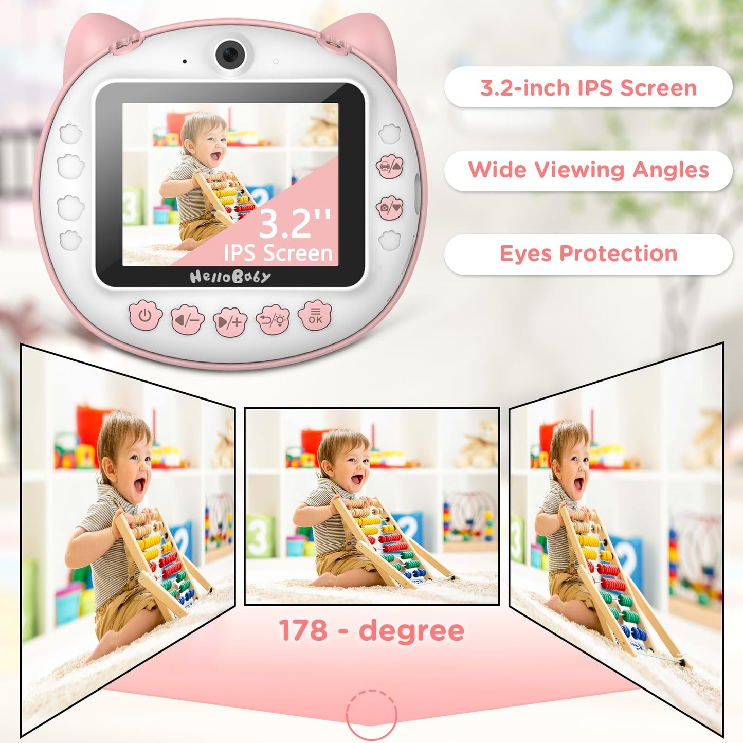 HelloBaby Instant Print Kids Camera - Pink