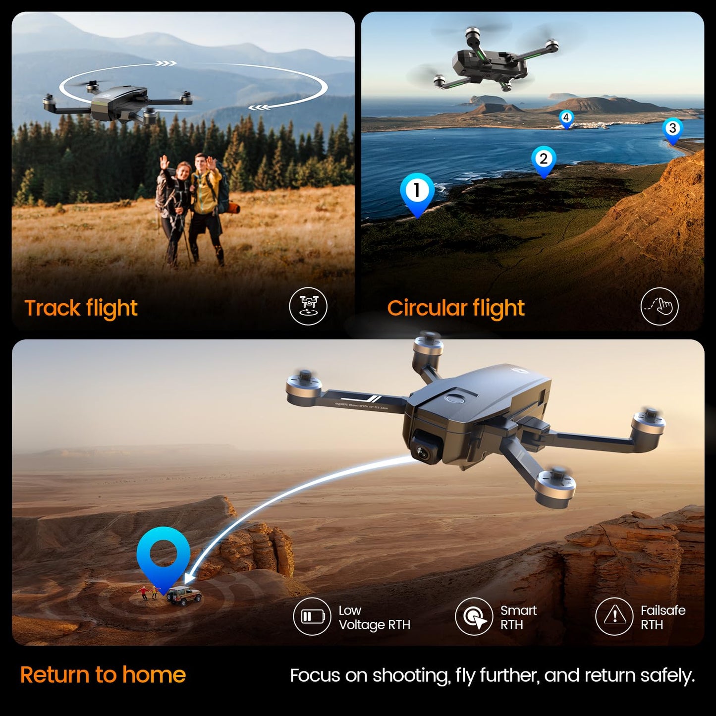 Holy Stone 4K GPS Drone with 46 Min Flight