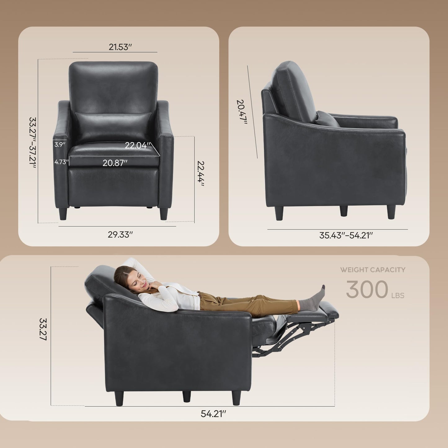 COLAMY Electric Recliner Chair with Charging Port