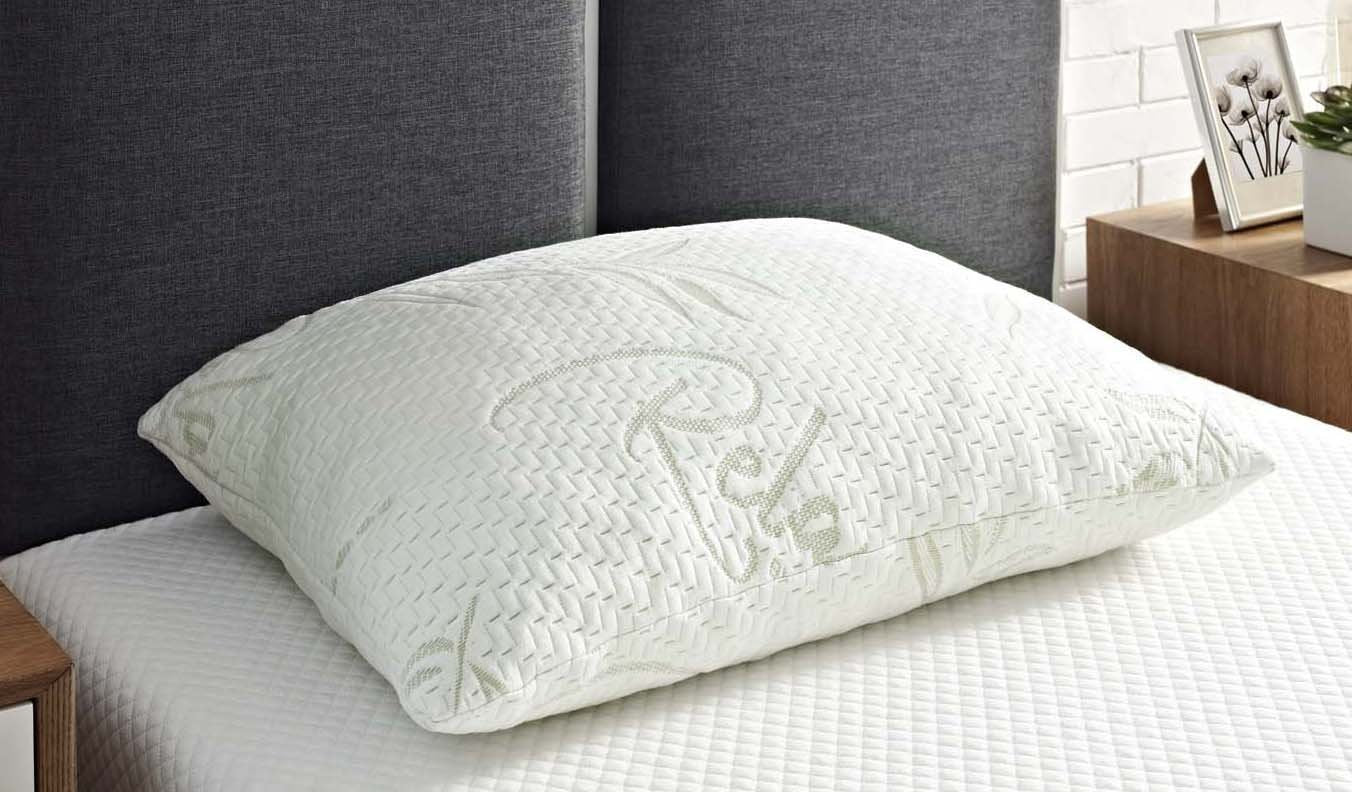 Modway Relax Shredded Memory Foam Pillow - Standard/Queen Size Extra Firm Pillow White