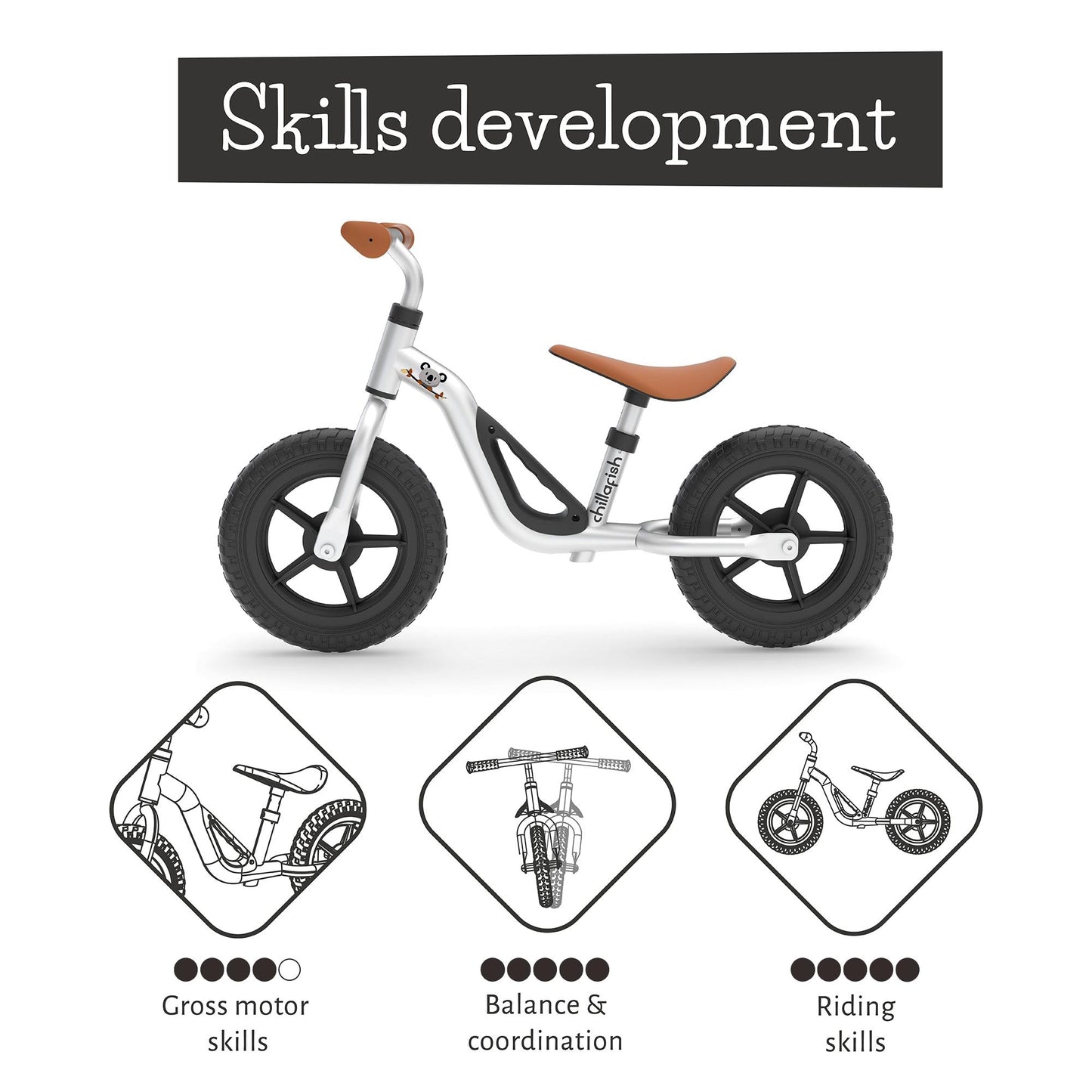 Chillafish Toddler Balance Bike with Adjustable Seat