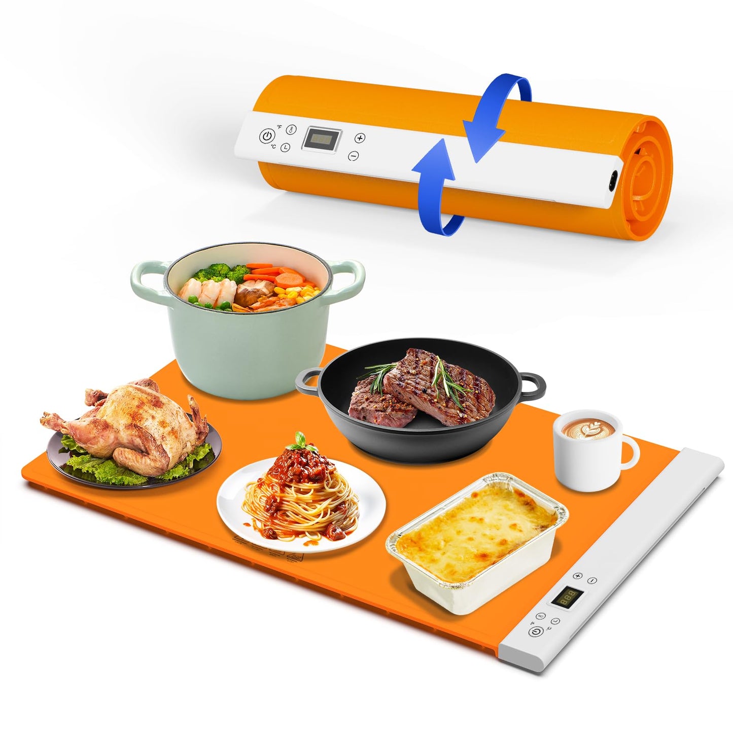 Electric Food Warming Mat with Adjustable Temperature