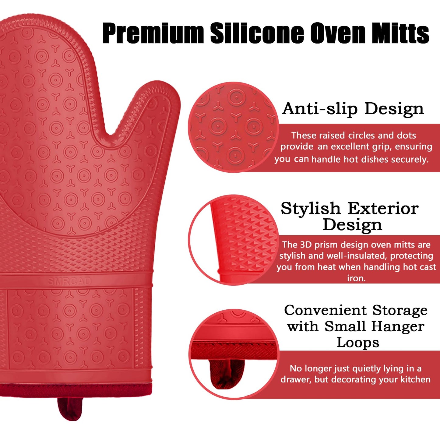 Oven Mitts and Silicone Spatulas Set