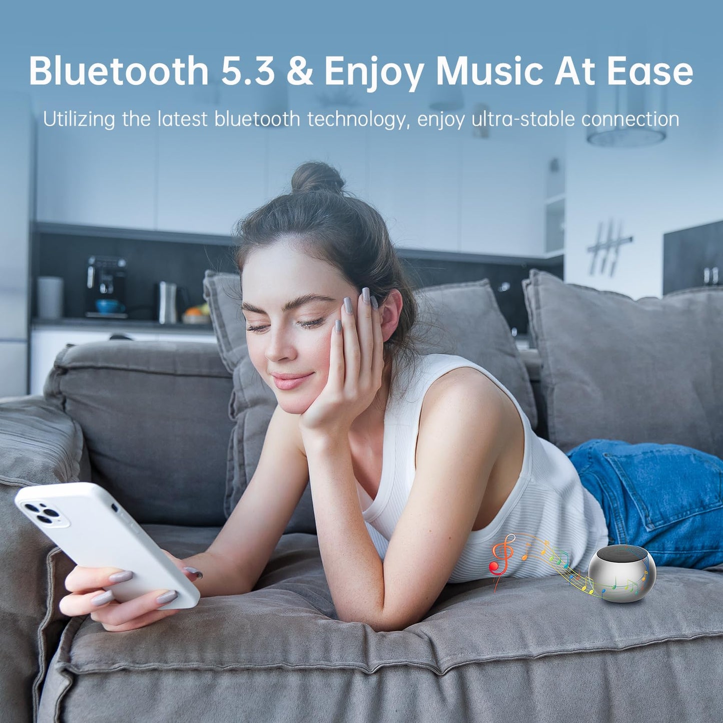 Portable Bluetooth Speaker with Loud Stereo Sound