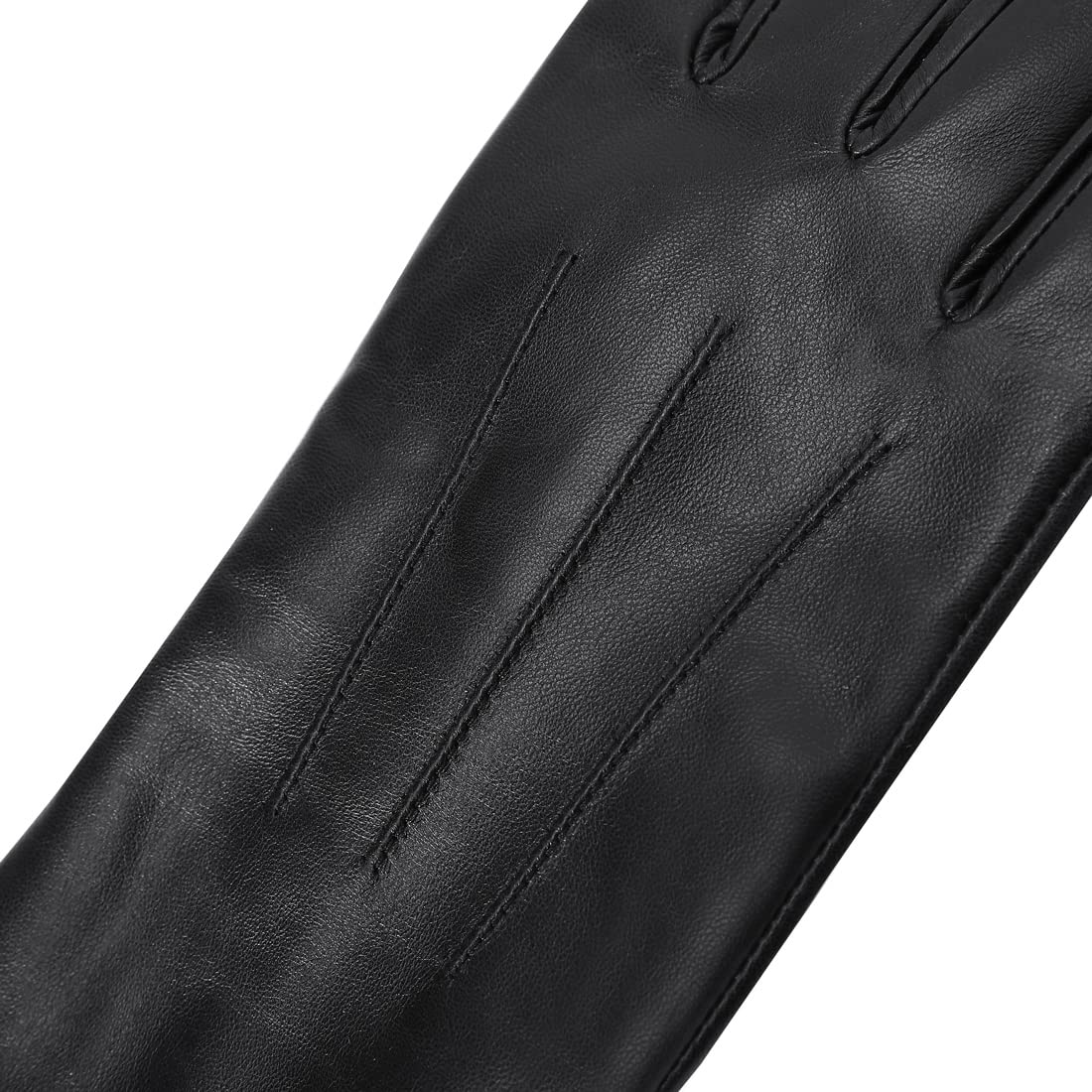 Harssidanzar Women's Leather Touchscreen Winter Gloves