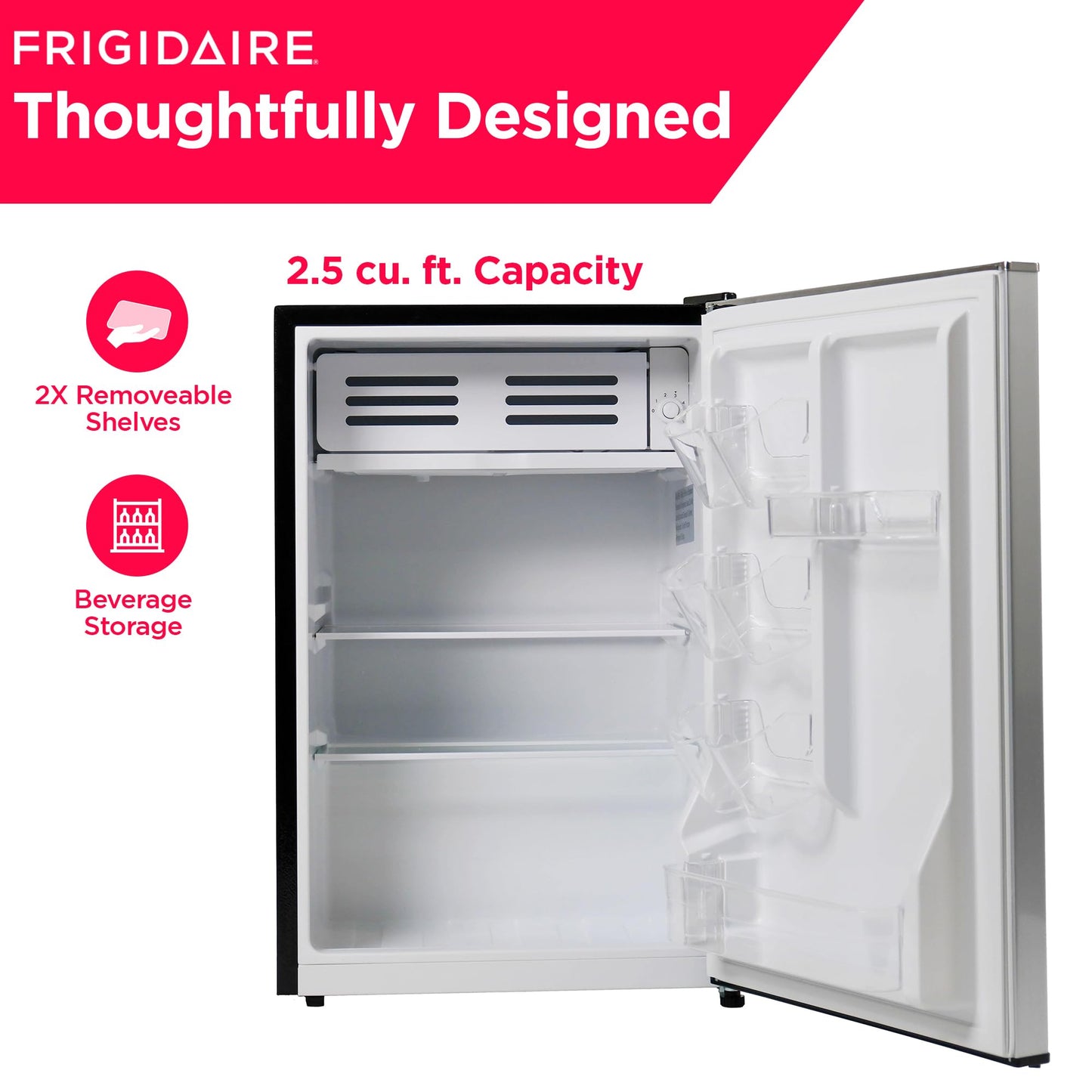 Frigidaire 2.5 cu ft Stainless Steel Refrigerator