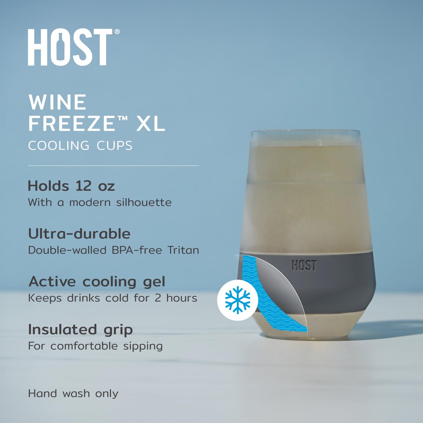 2 Pack HOST Wine Glass Cooling Tumblers