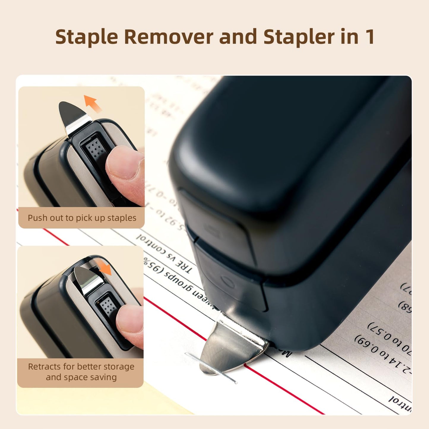 Deli Desktop Stapler with Staple Remover