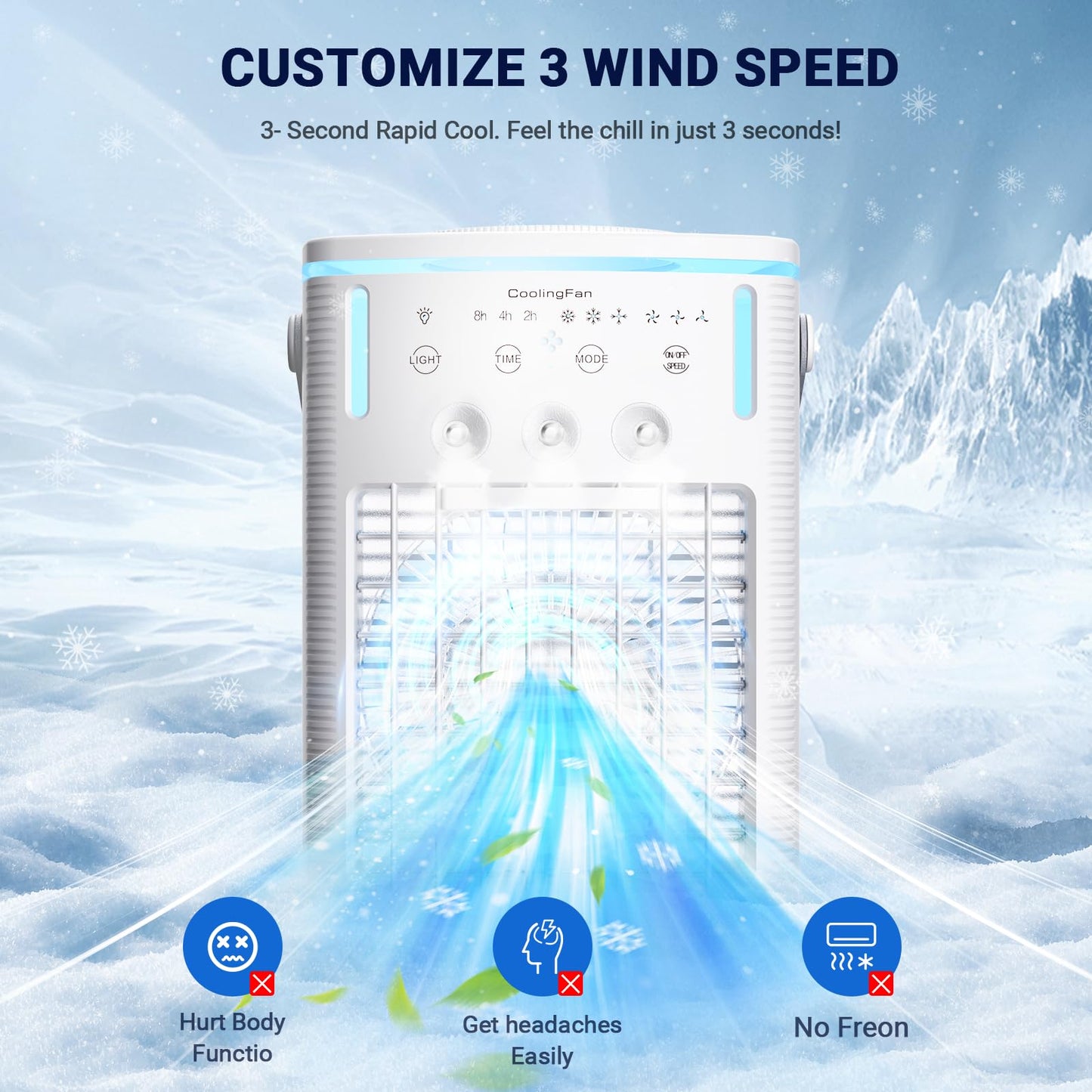 4-IN-1 Portable Air Conditioner with Timer