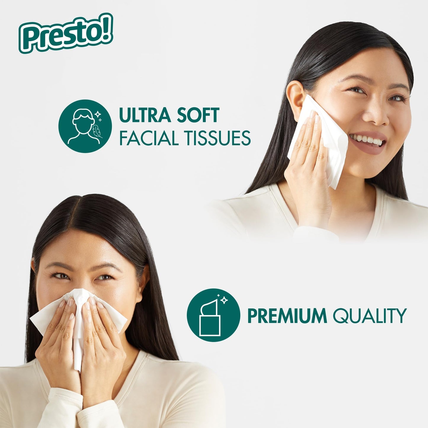 1188 Count Presto! Ultra-Soft Facial Tissues
