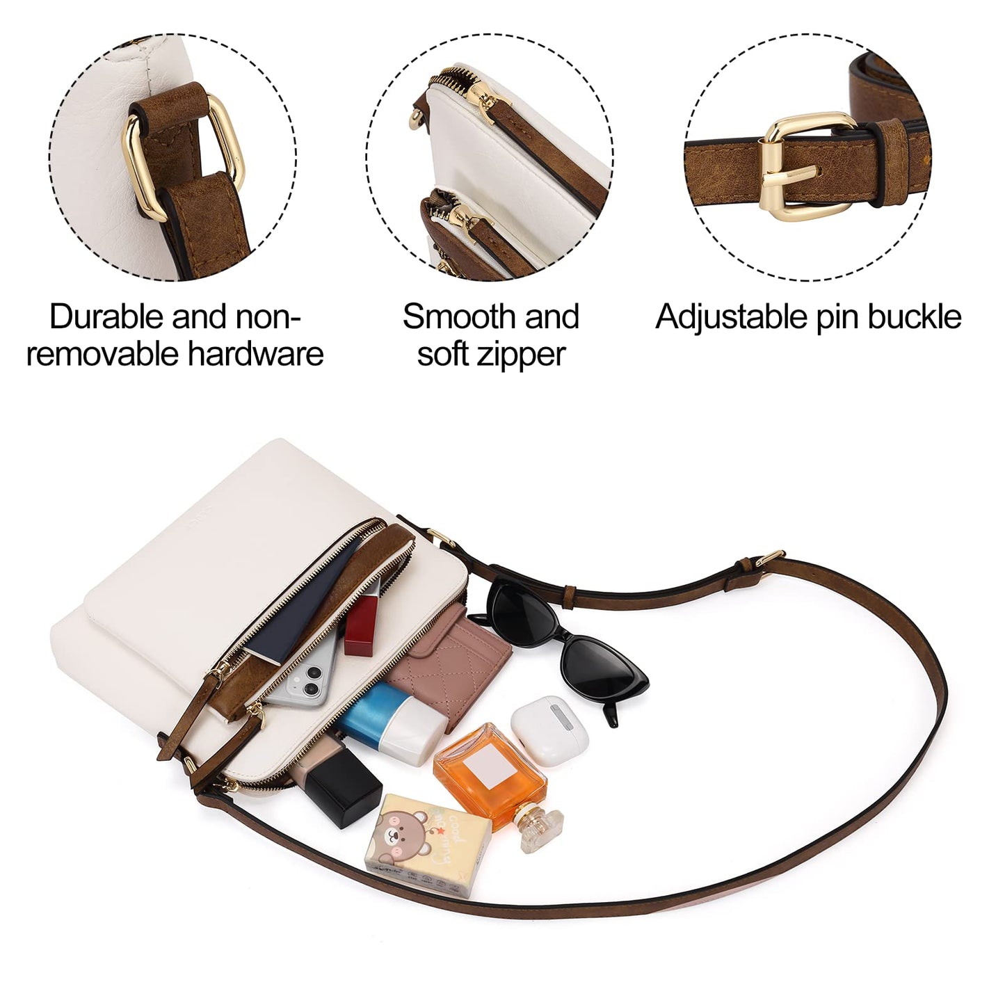 CLUCI Soft Leather Crossbody Purse for Women